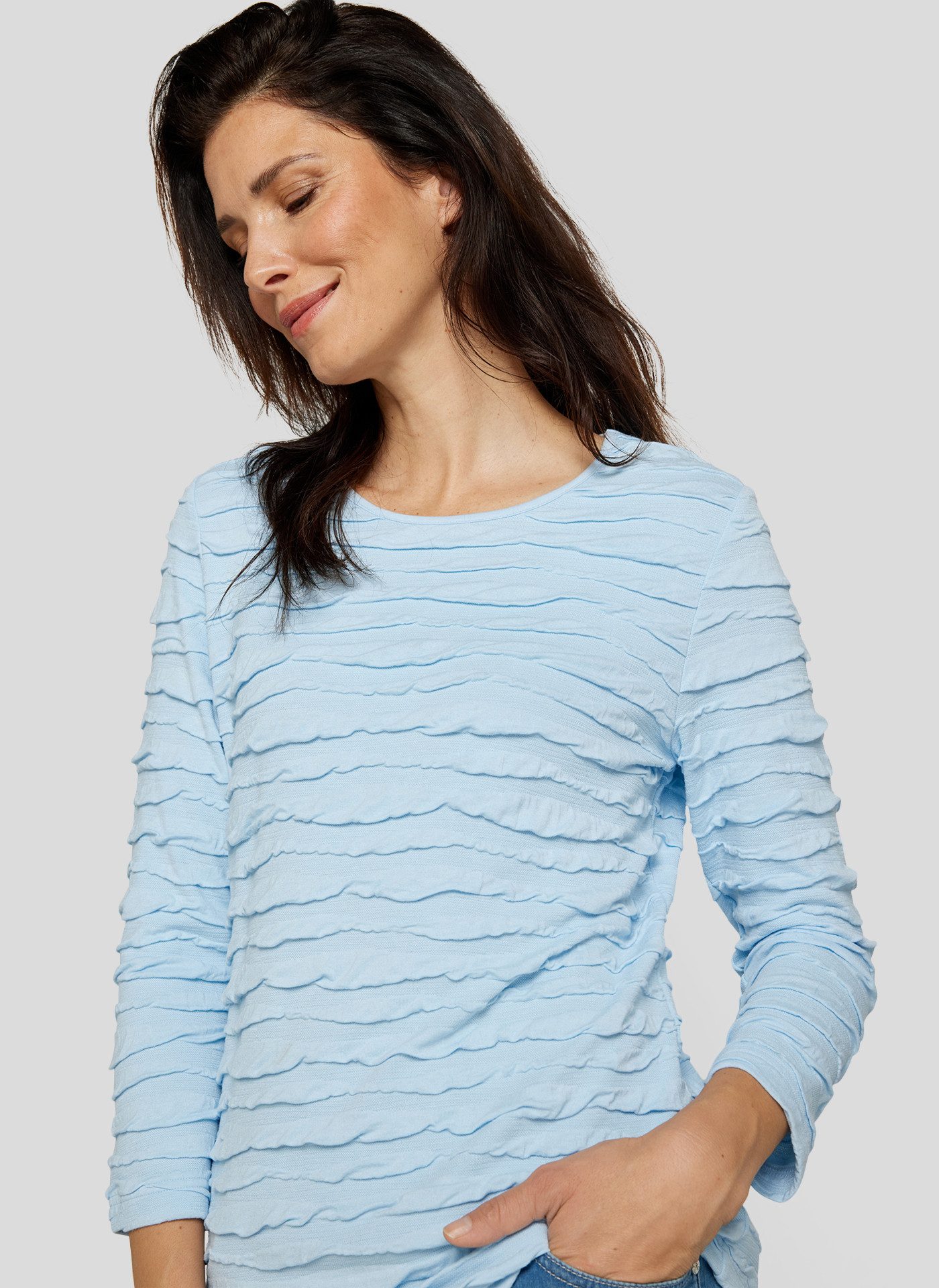 Rabe Shirt met lange mouwen met structuurpatroon