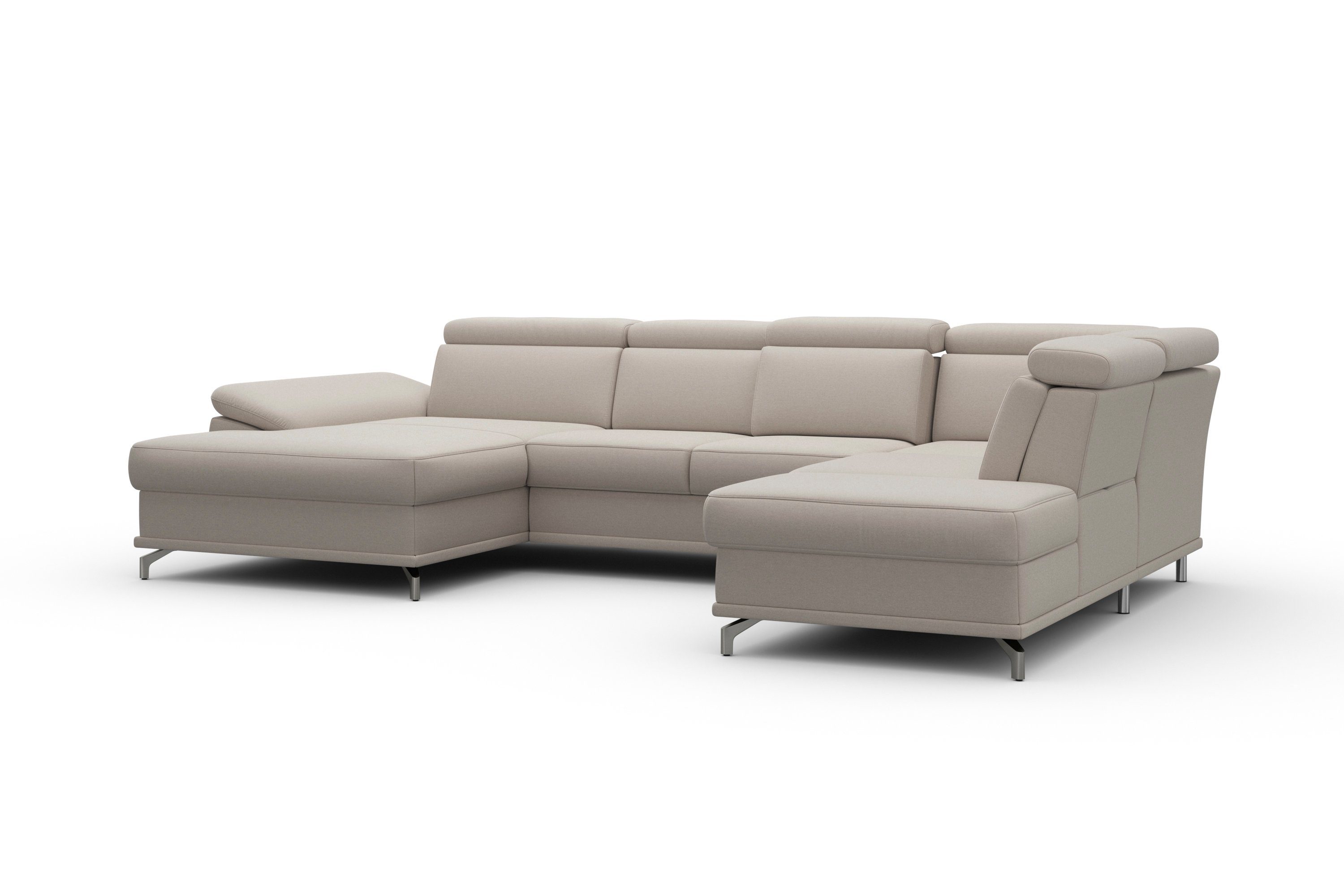 sit&more Zithoek Cabrio U-vorm, met zitdiepteverstelling, arm- en hoofdsteunverstelling