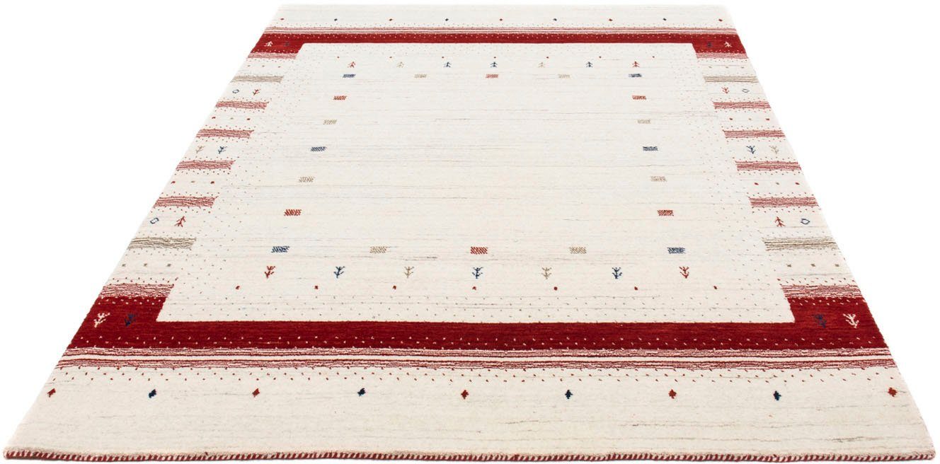 morgenland Wollen kleed Loribaft randdessin beige 198 x 143 cm Zeer zachtpolig