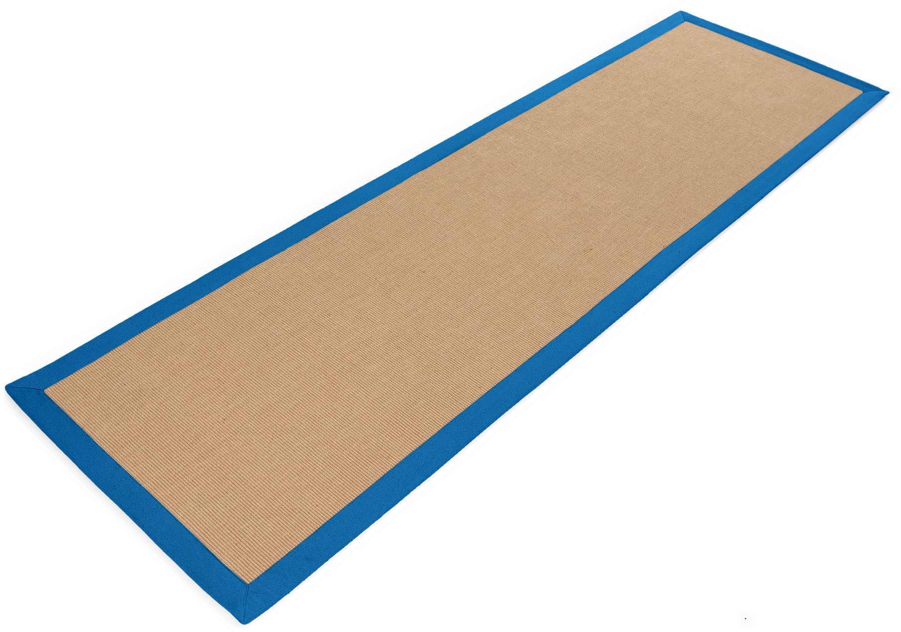 carpetfine Loper Sisal met gekleurd randdessin, antislip achterzijde