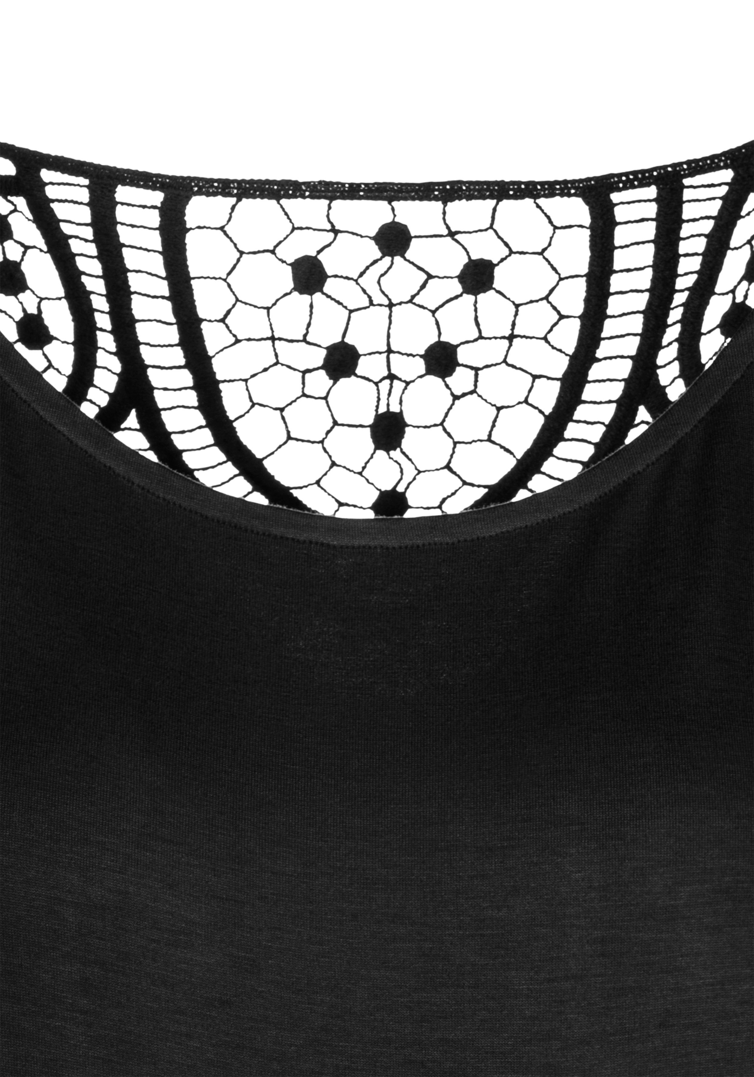Vivance Shirt met korte mouwen Met haakwerk aan de achterkant (Set van 2)