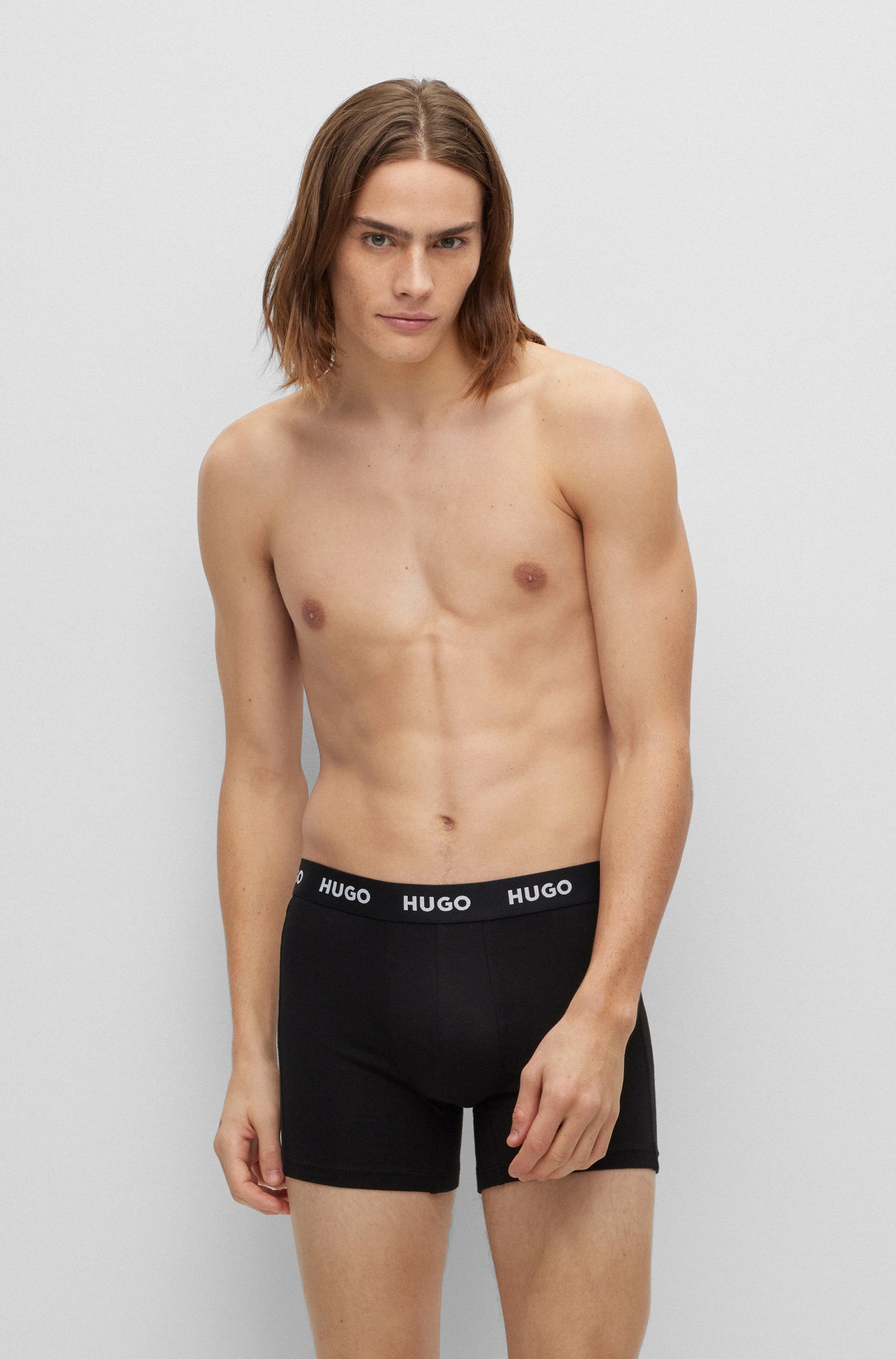 HUGO underwear Boxershort BOXERBR TRIPLET PACK met hugo logo-elastisch tailleband (3 stuks)