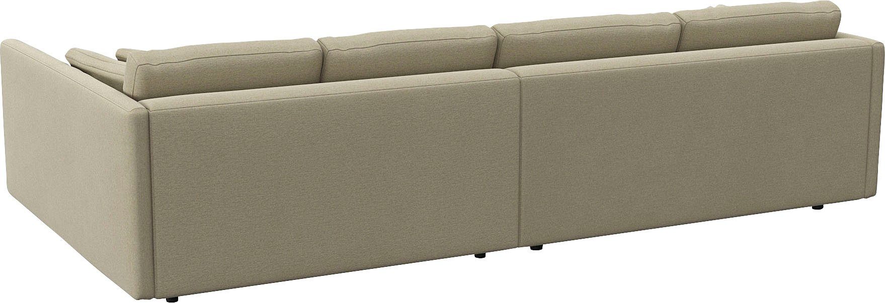 FLEXLUX Hoekbank Lovane Zacht en zeer comfortabel, grote zitdiepte op koudschuim, inclusief sierkussen