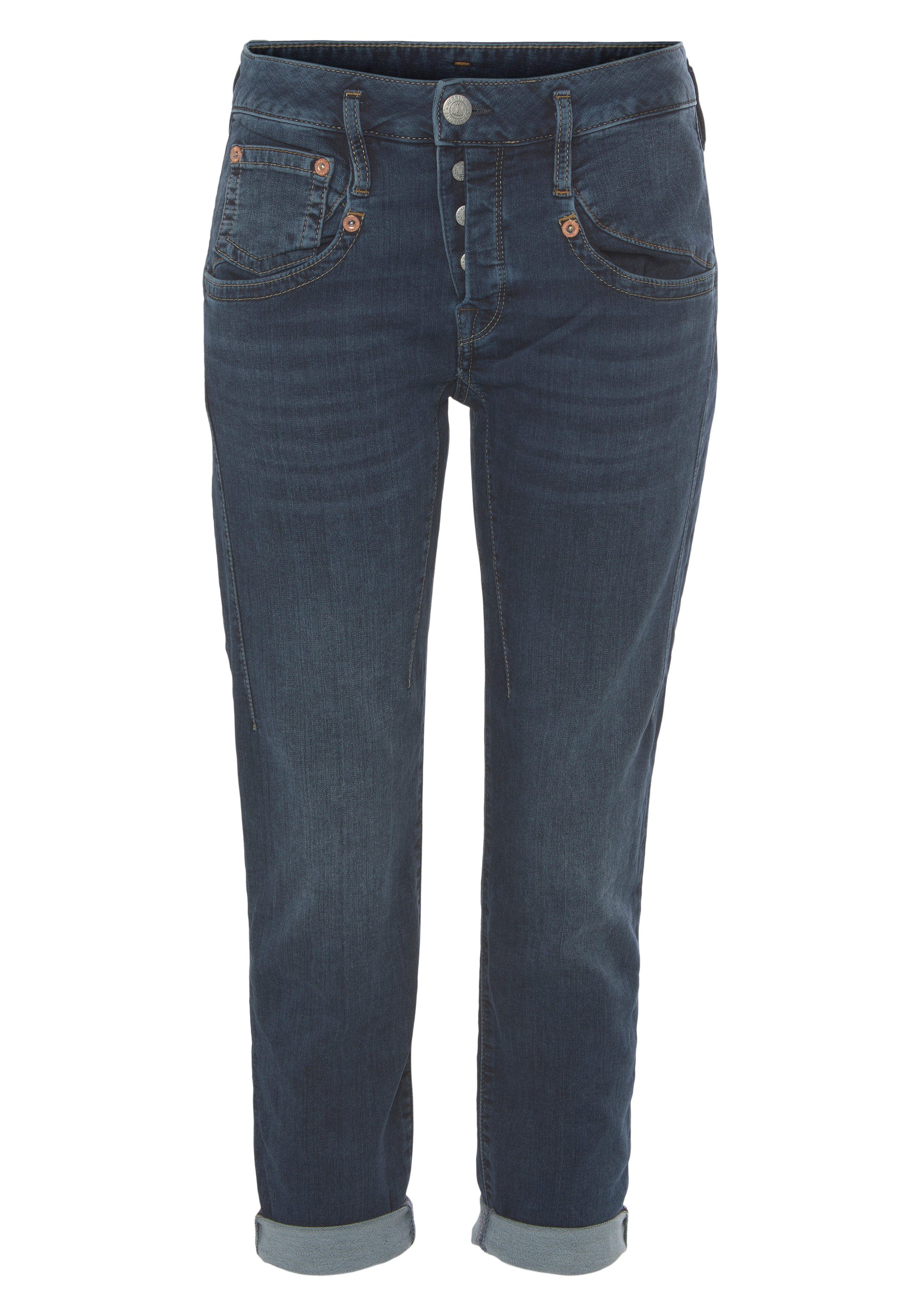Herrlicher Boyfriendjeans Shyra Cropped Jogg Denim zacht aanvoelend, verweerde effecten, vintage