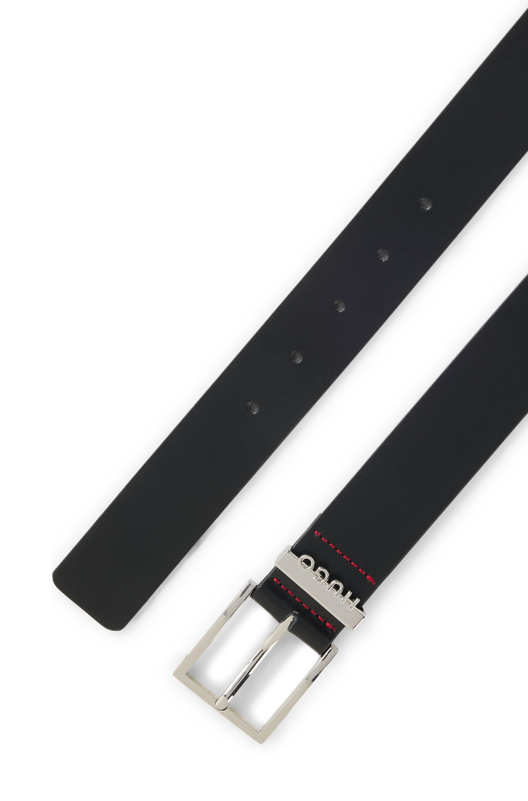 HUGO Leren riem Geek-ML_Sz35 met hugo opdruk
