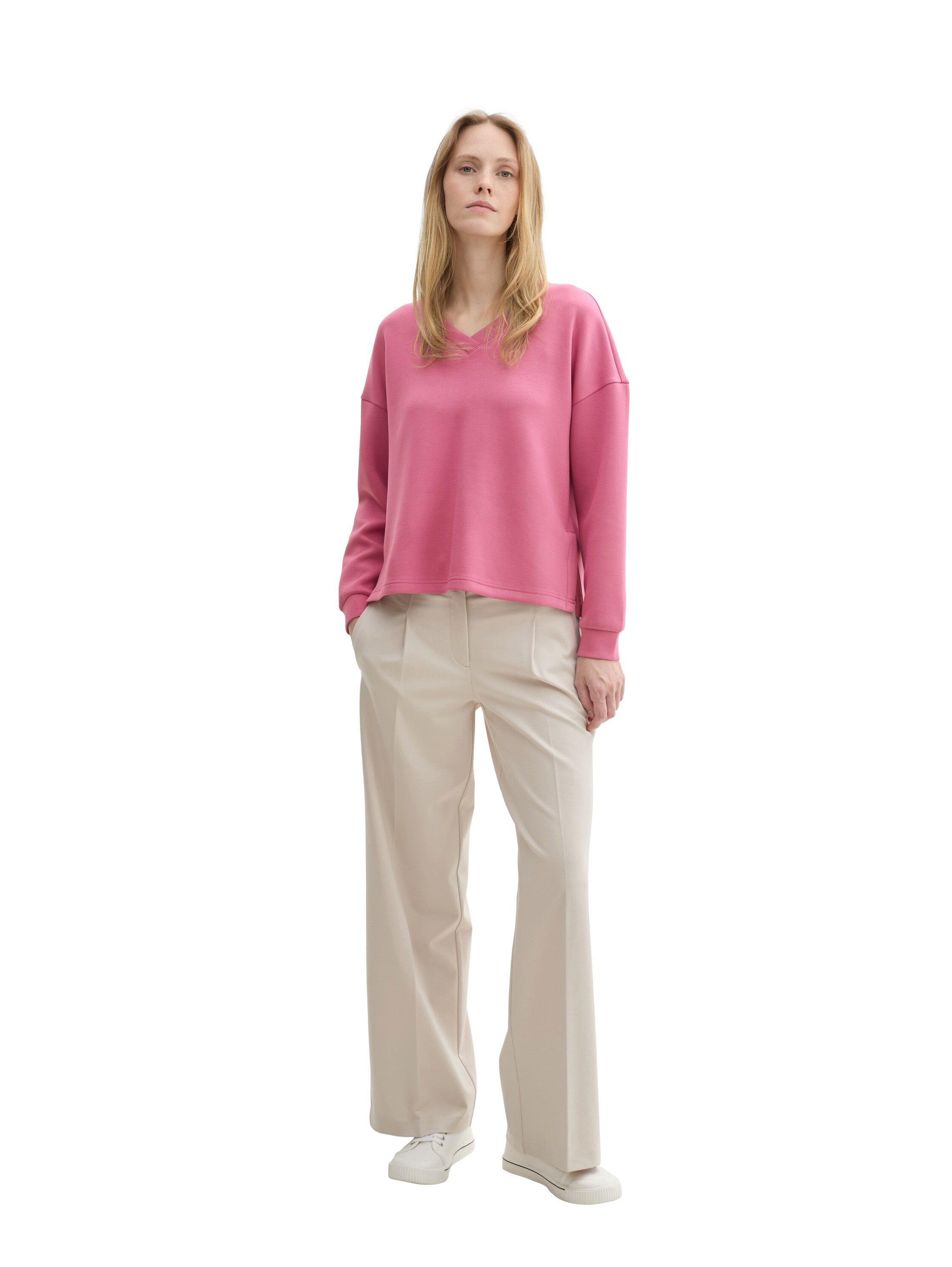 Tom Tailor Sweatshirt Scuba met v-hals