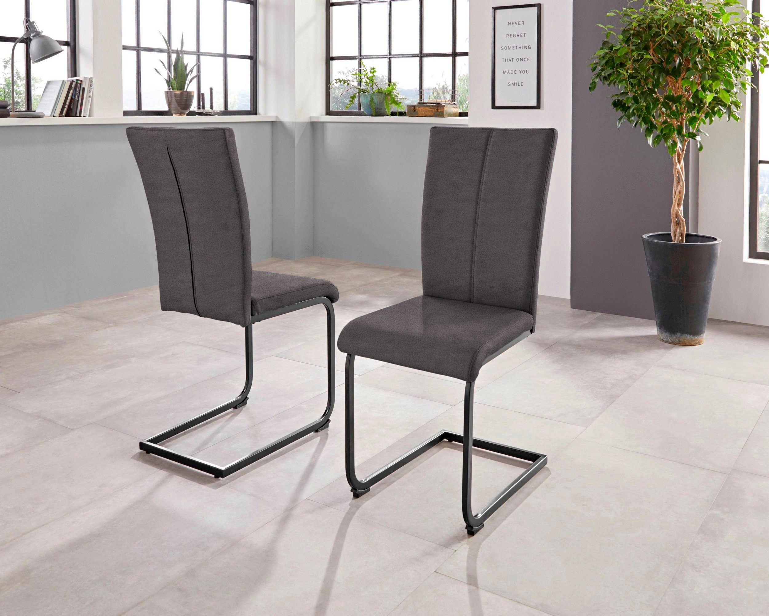 Home affaire Vrijdragende stoel Oliver Stoel belastbaar tot 120 kg (set, 2 stuks)