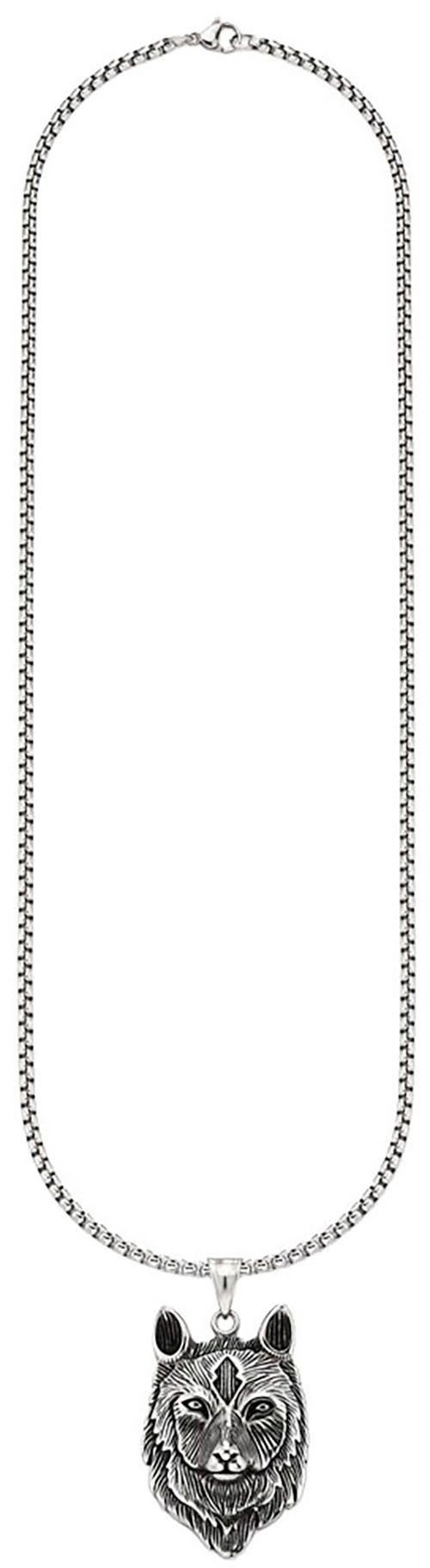 Bruno Banani Ketting met hanger Sieraad cadeau halsketting met hanger in wolfskop-look