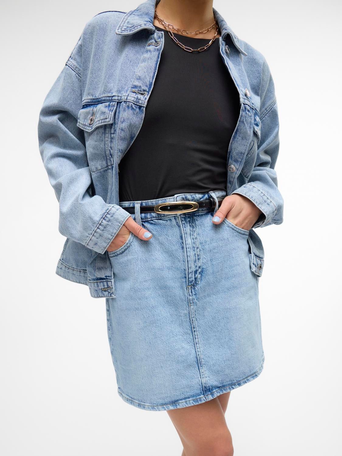 Vero Moda Jeans rok VMTESSA HR SHORT DNM SKIRT MIX GA NOOS