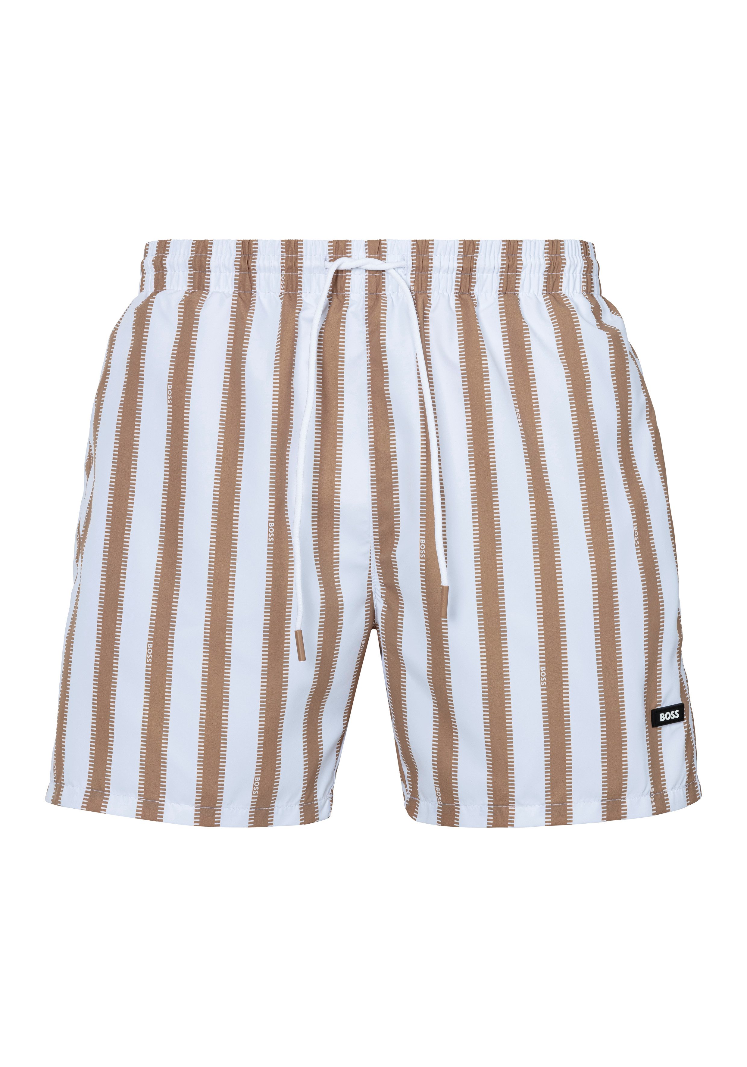 BOSS Zwemshort Piranha met kleurrijke all-over print