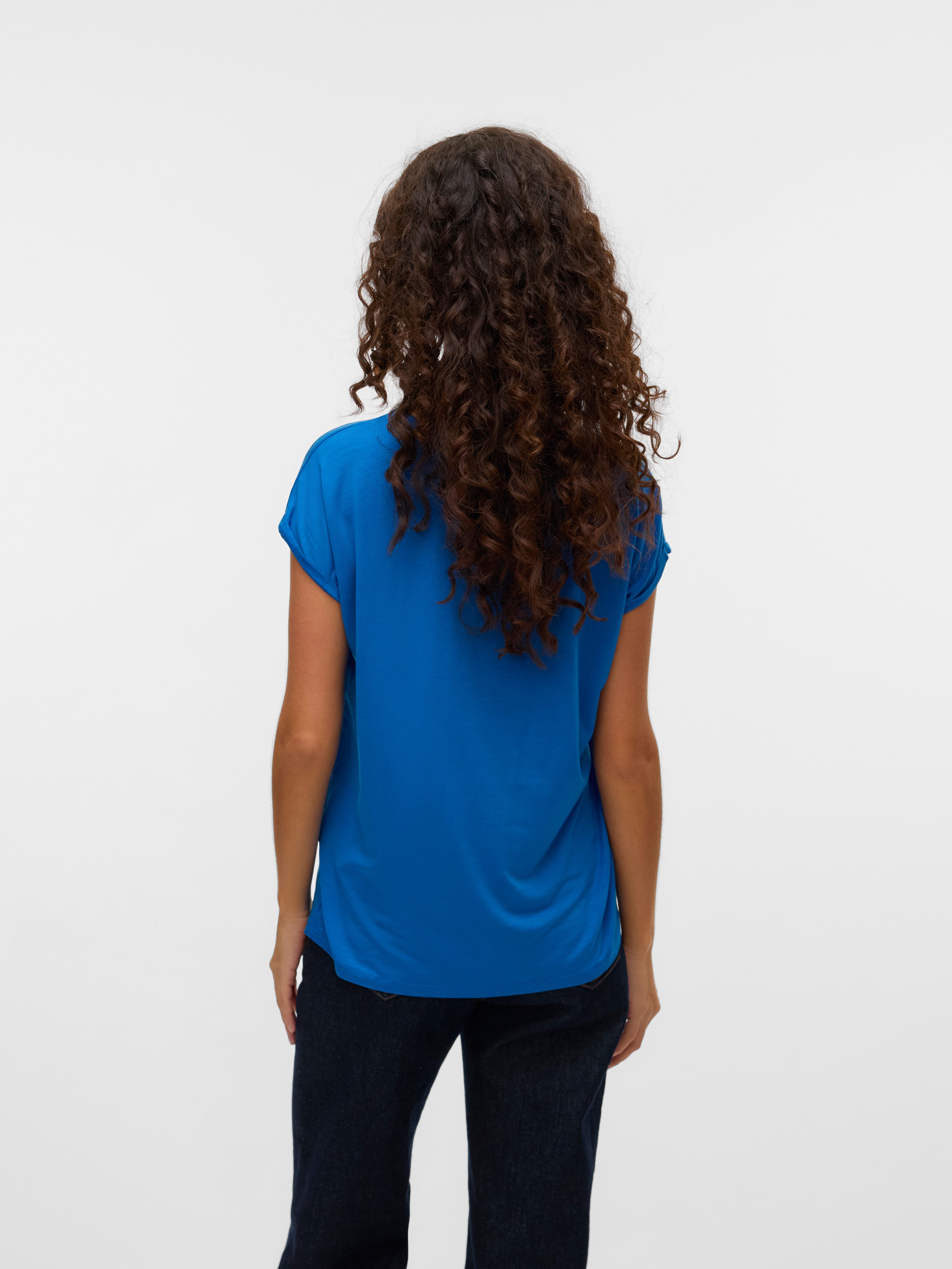 Vero Moda Shirt met ronde hals VMAVA PLAIN SS TOP GAJRS NOOS