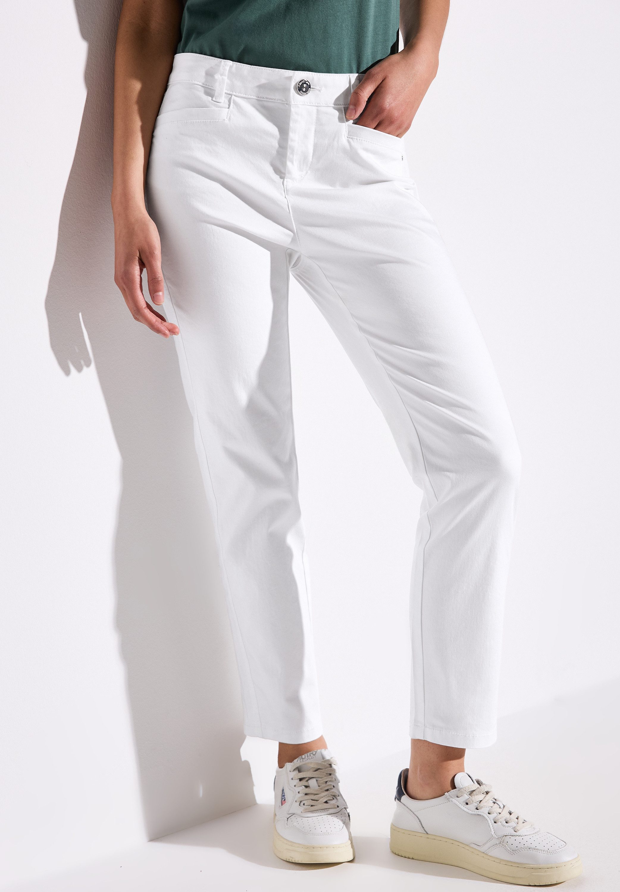 STREET ONE Stoffen broek Yulius dames harembroeken maat 42 wit