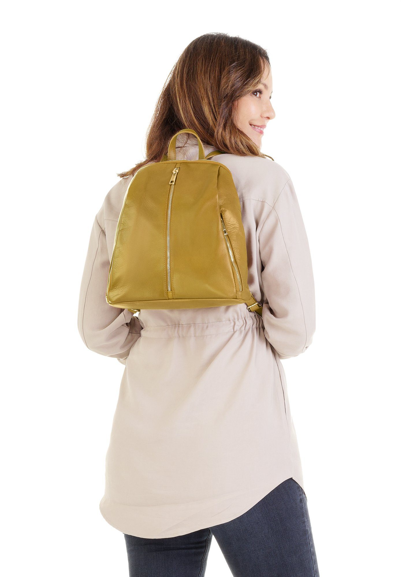 Samantha Look Rugzak echt leer, made in italy