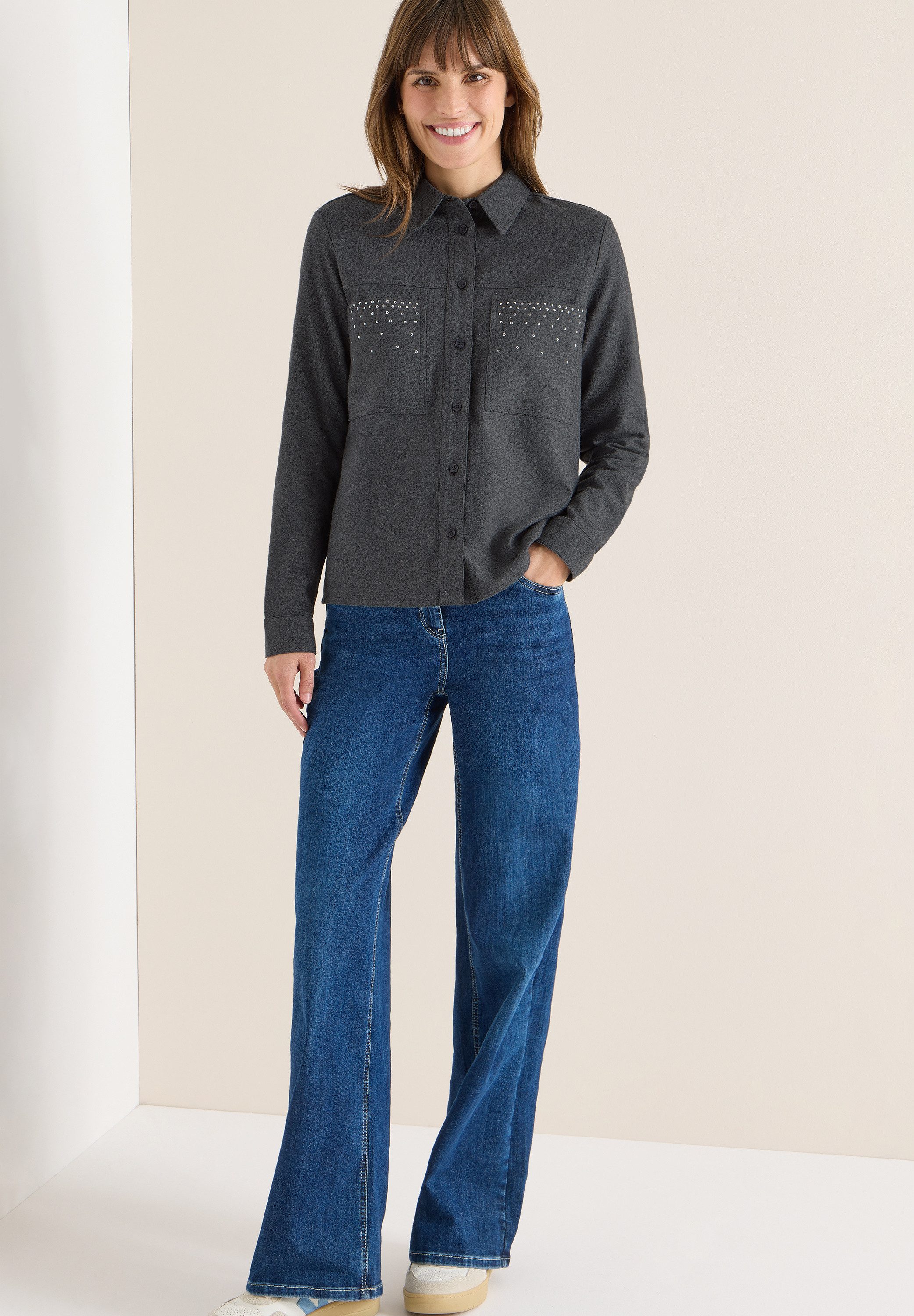 Cecil Flanellen blouse