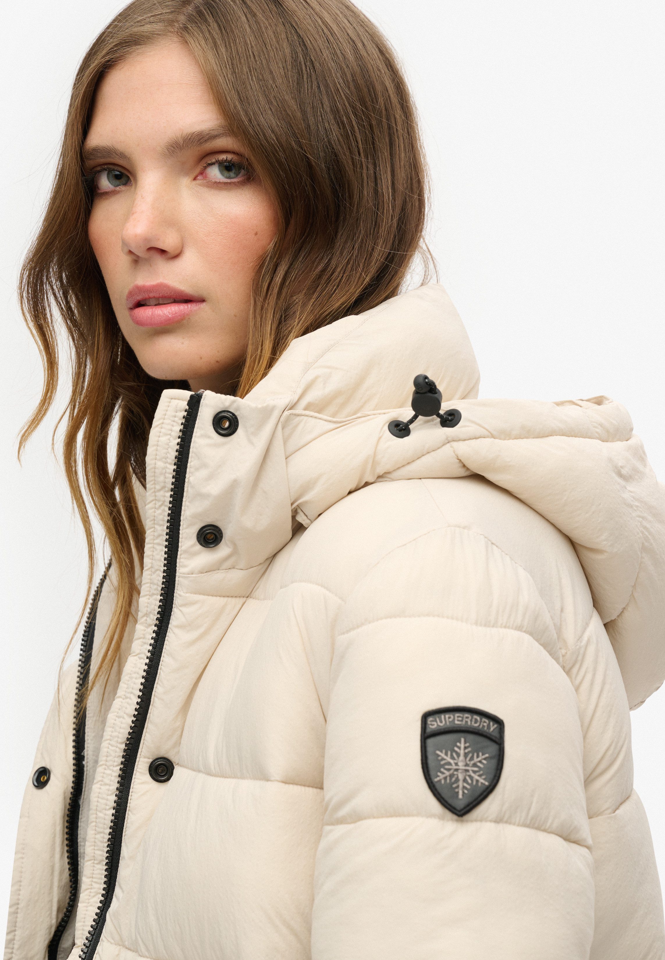 Superdry Gewatteerde jas FAUX FUR SHORT HOOD PUFFER