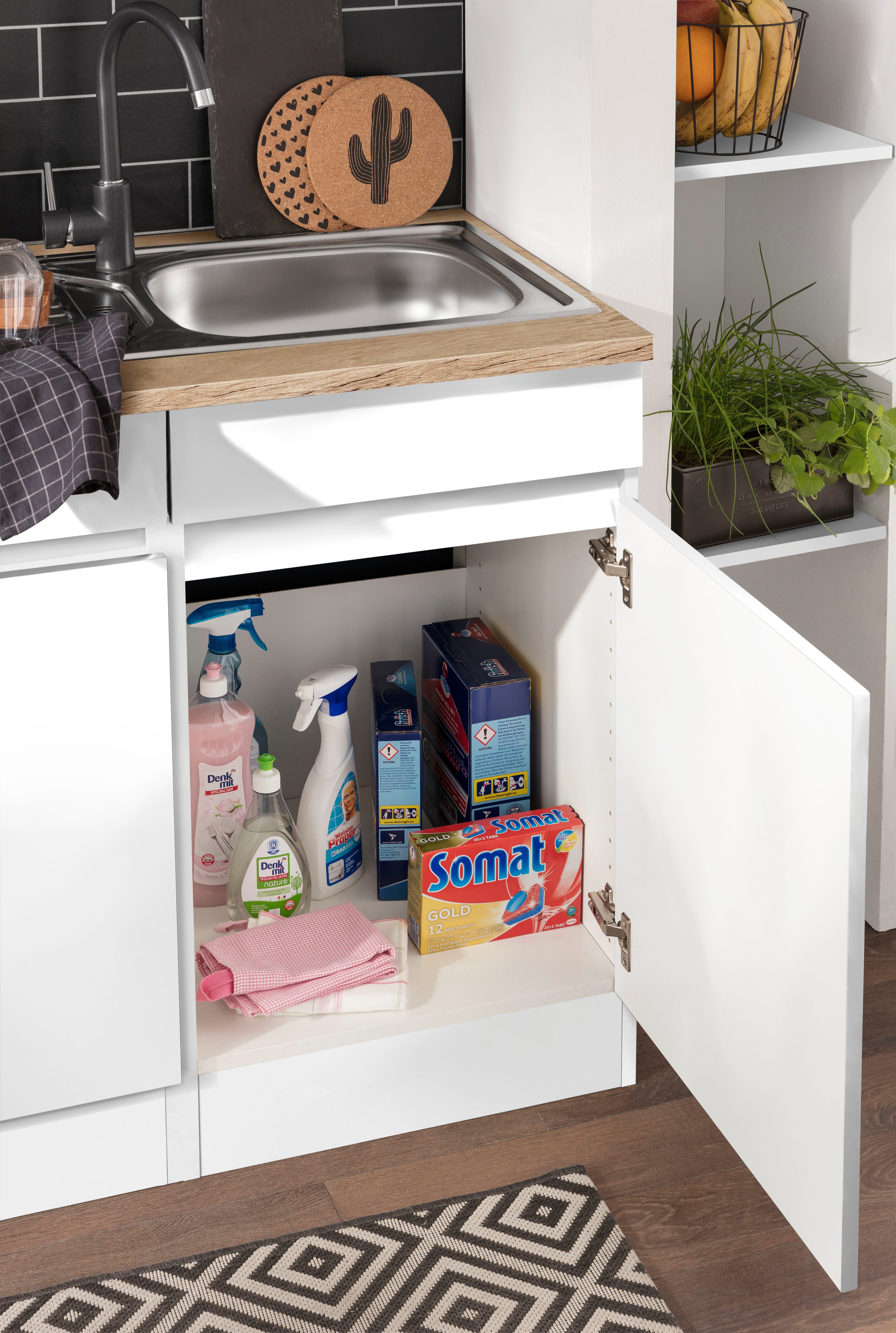 OPTIFIT Keukenblok Roth Breedte 270 cm, optioneel met elektrische apparaten, met push-to-open functie