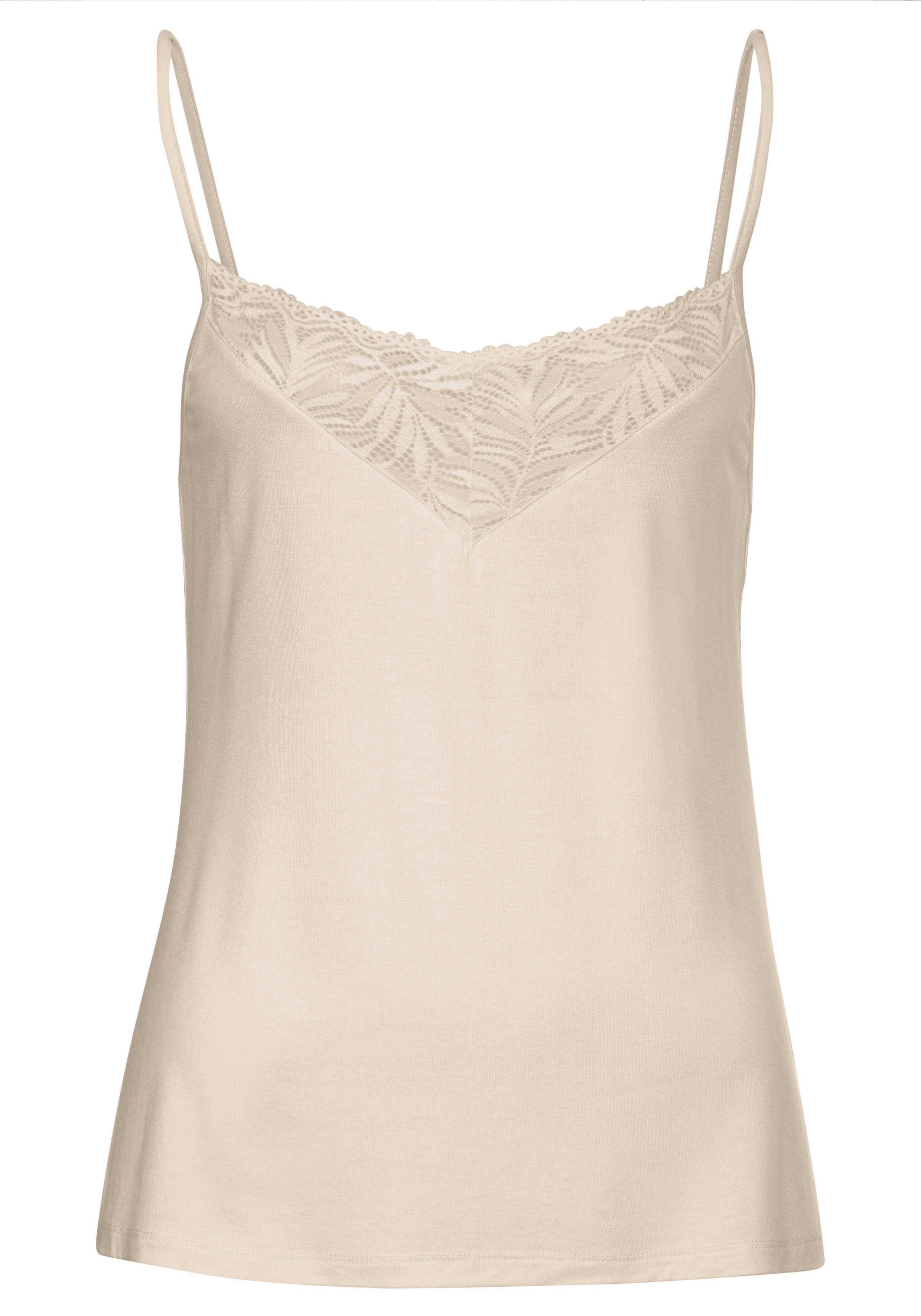 Lascana Kanten top met chique kanten details