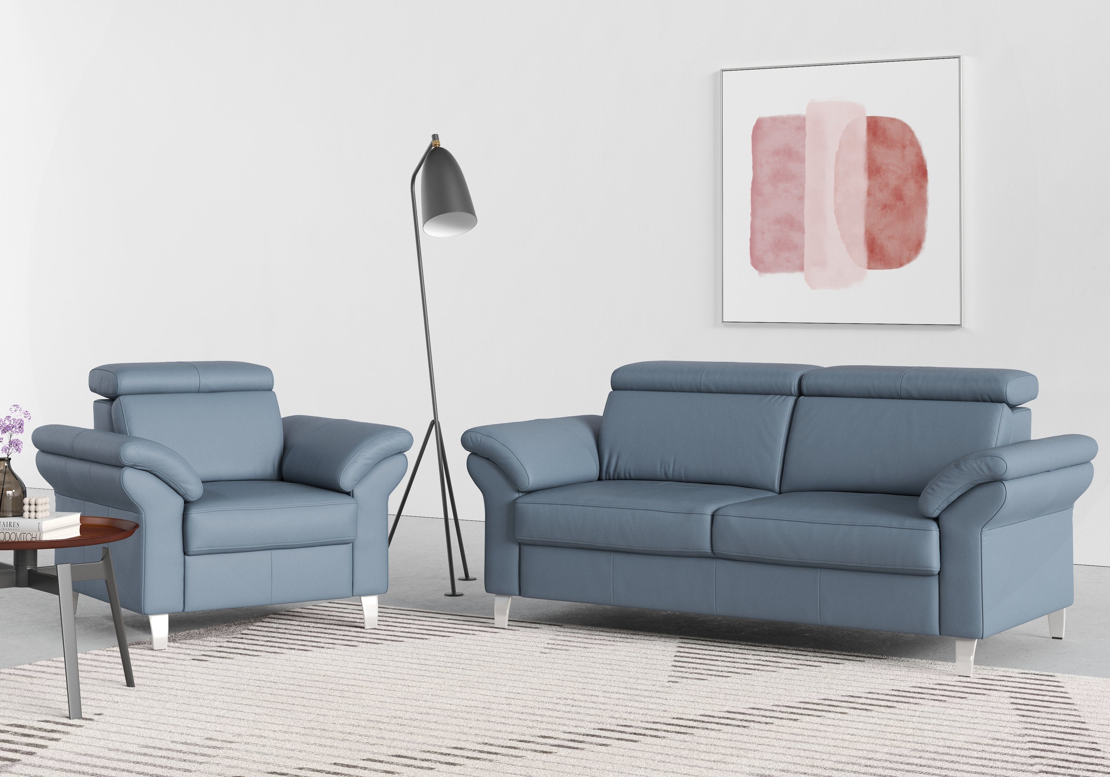 sit&more 2,5-zitsbank Arngast met binnenvering en verstelbare hoofdsteun
