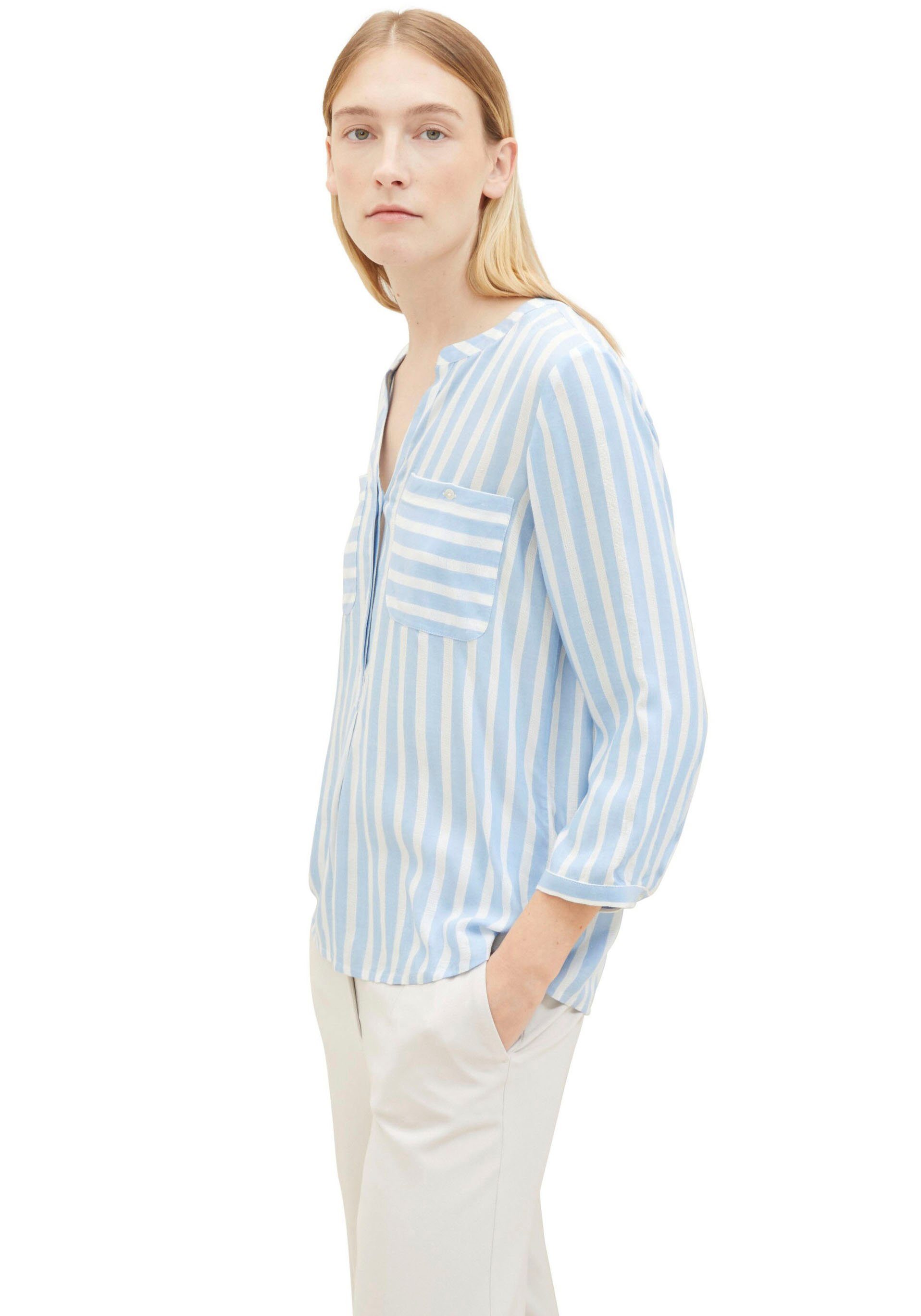 Tom Tailor Blouse zonder sluiting met verborgen knoopsluiting