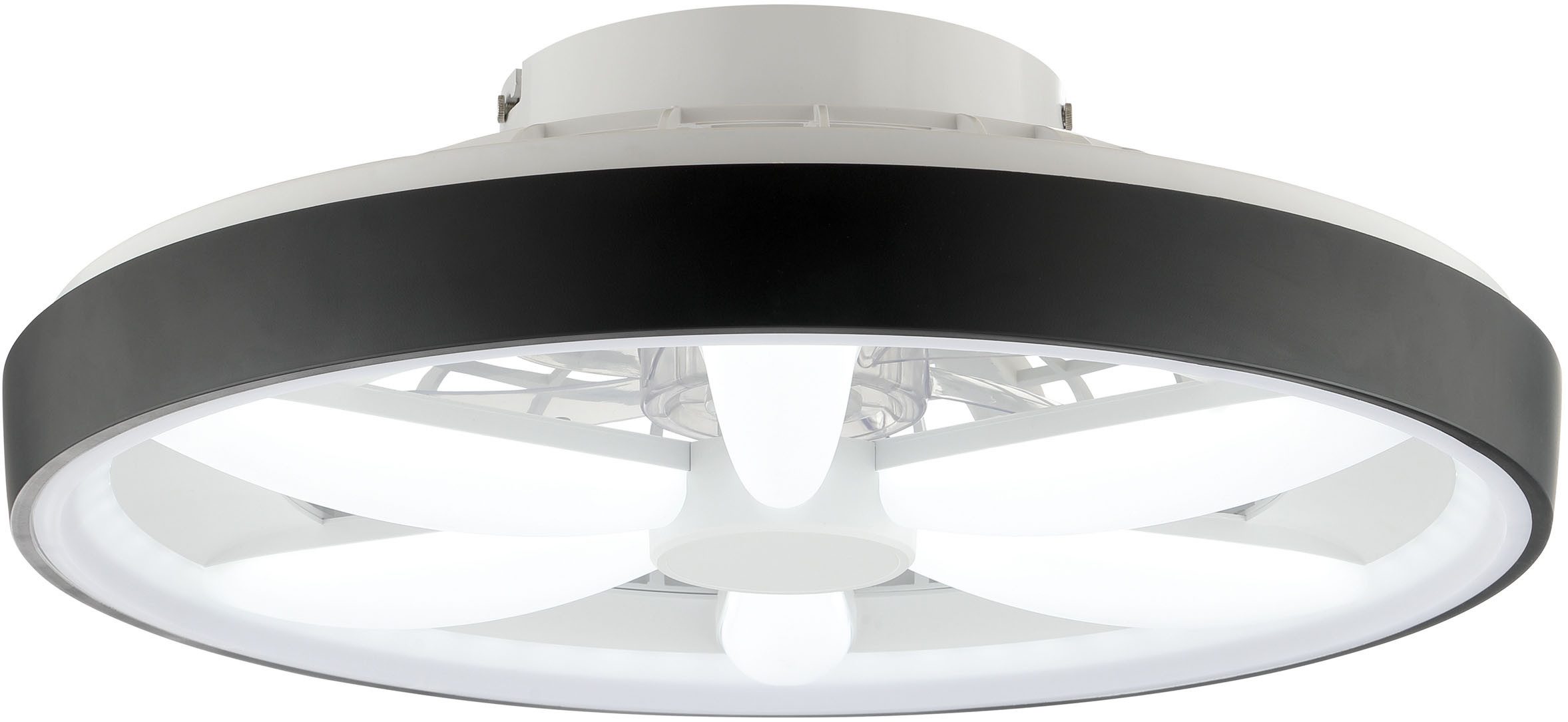 Brilliant Leuchten Led-plafondlamp Gaiano Ø 48cm met ventilator, 6400 lm, dimbaar, RGB, 2700-6500 K