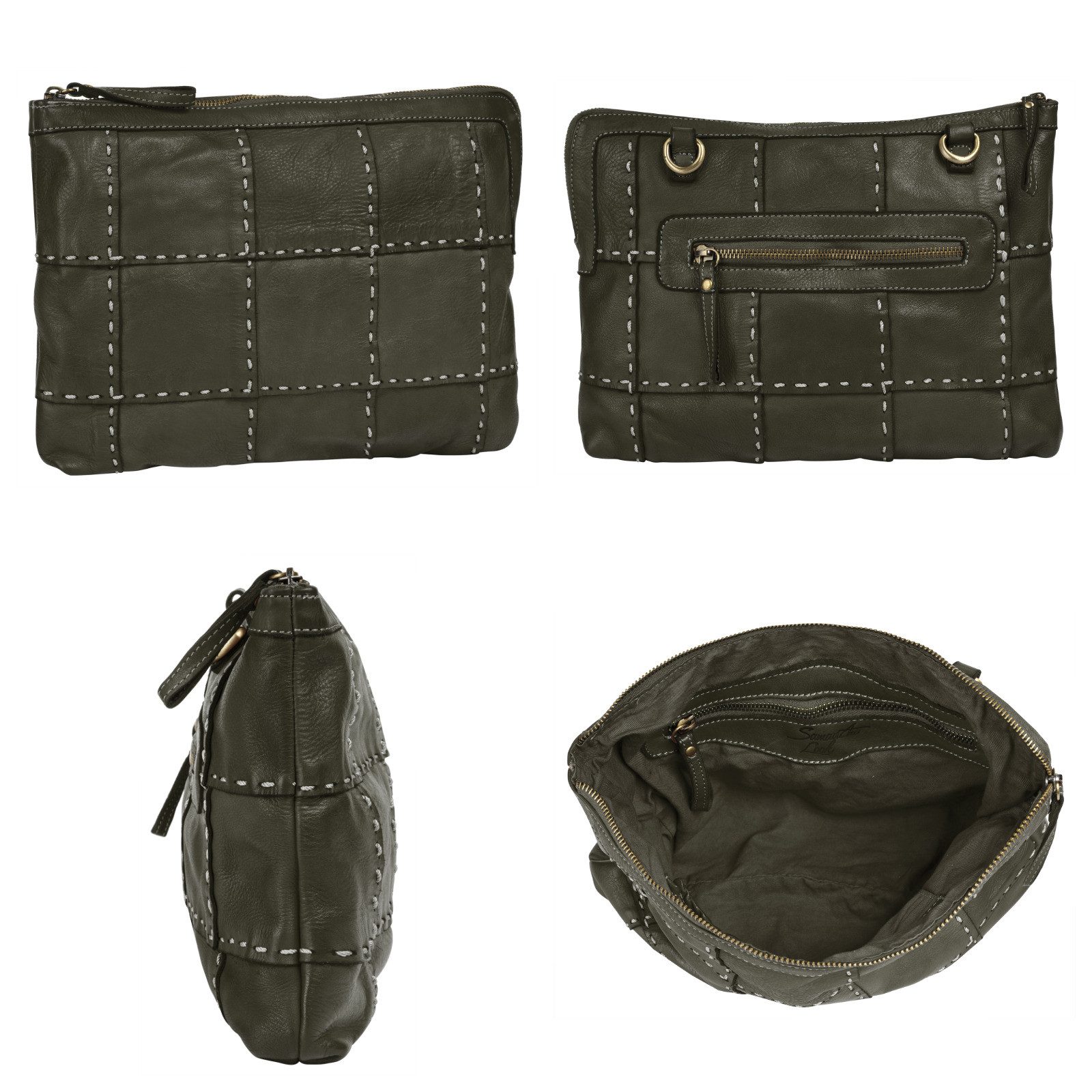 Samantha Look Schoudertas echt leer, made in italy