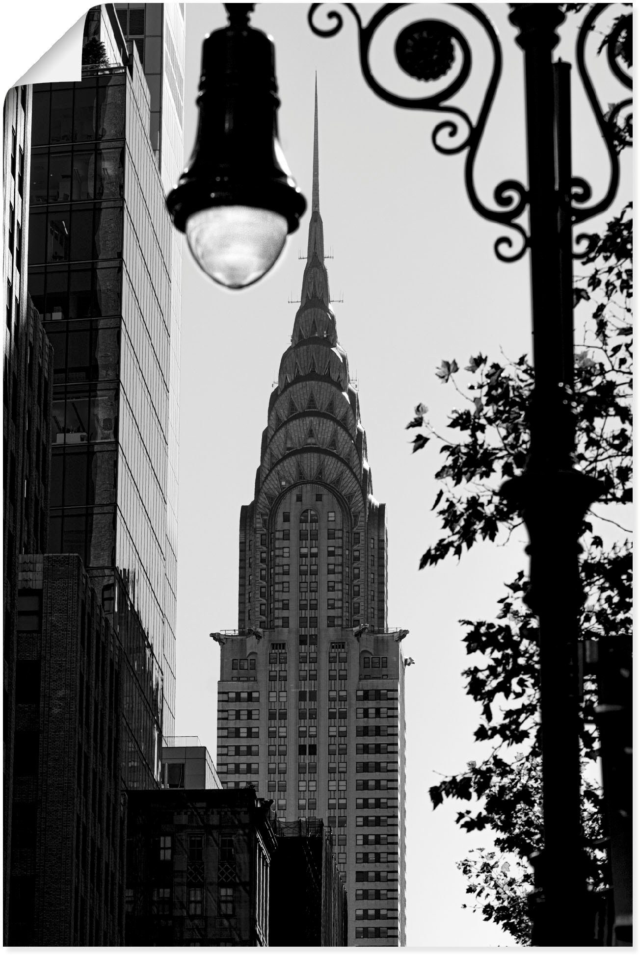 Artland Artprint New York Chrysler Building in vele afmetingen & productsoorten - artprint van aluminium / artprint voor buiten, artprint op linnen, poster, muursticker / wandfolie
