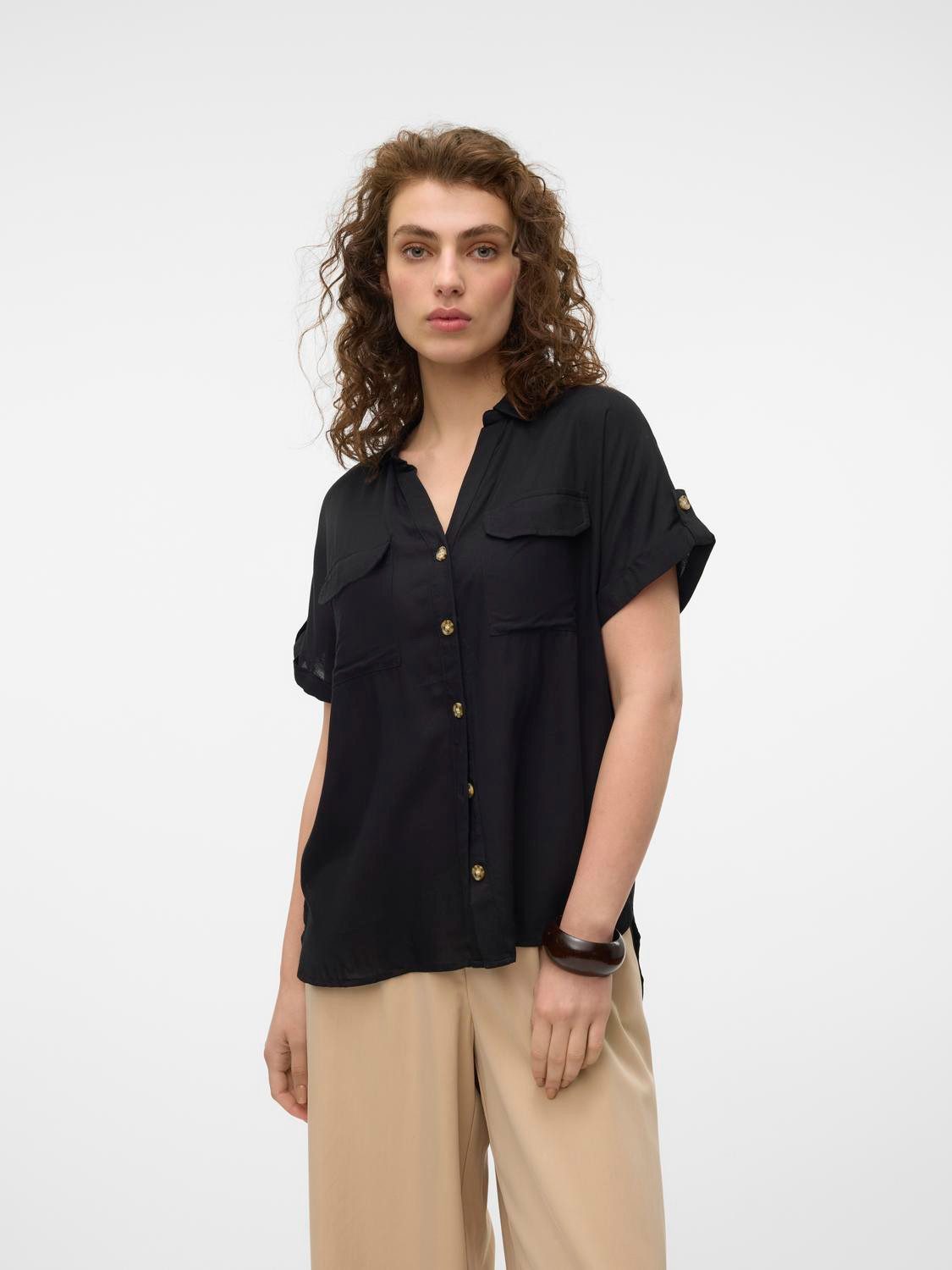 Vero Moda Overhemdblouse VMBUMPY S S SHIRT WVN GA NOOS