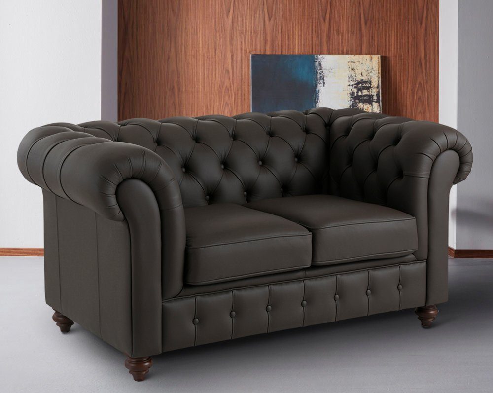 Home affaire Chesterfield-bank CHESTERFIELD met hoogwaardige knoopdetails, ook in leer