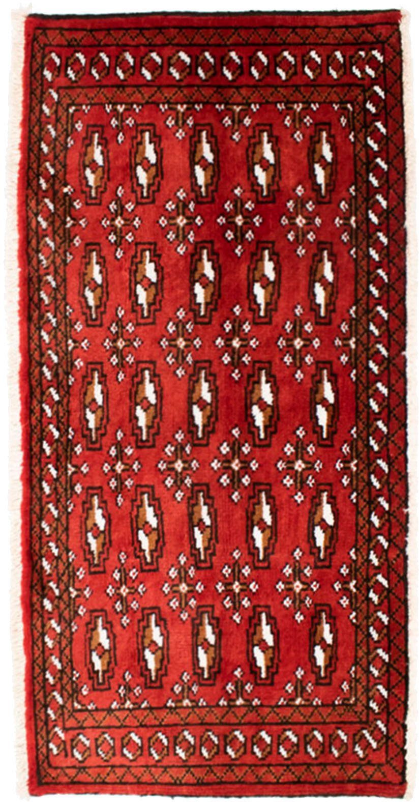 morgenland wollen kleed turkaman vloerkleed met de hand geknoopt rood rood
