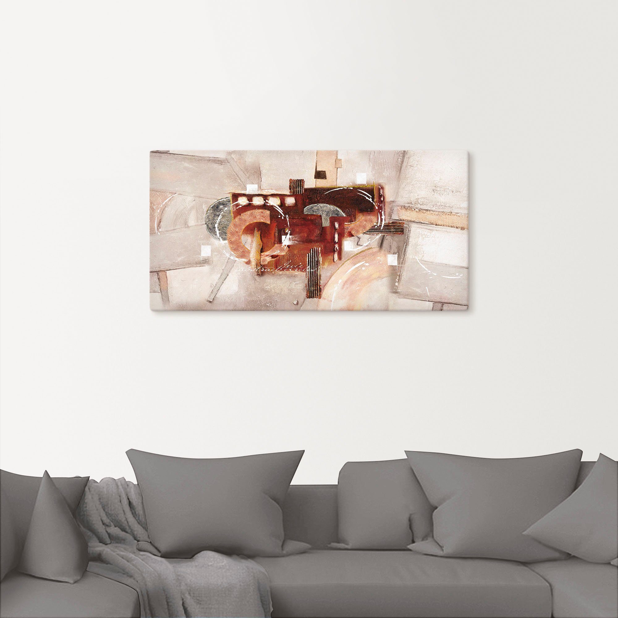 Artland Artprint Abstracte rondjes als artprint van aluminium, artprint voor buiten, artprint op linnen in verschillende maten
