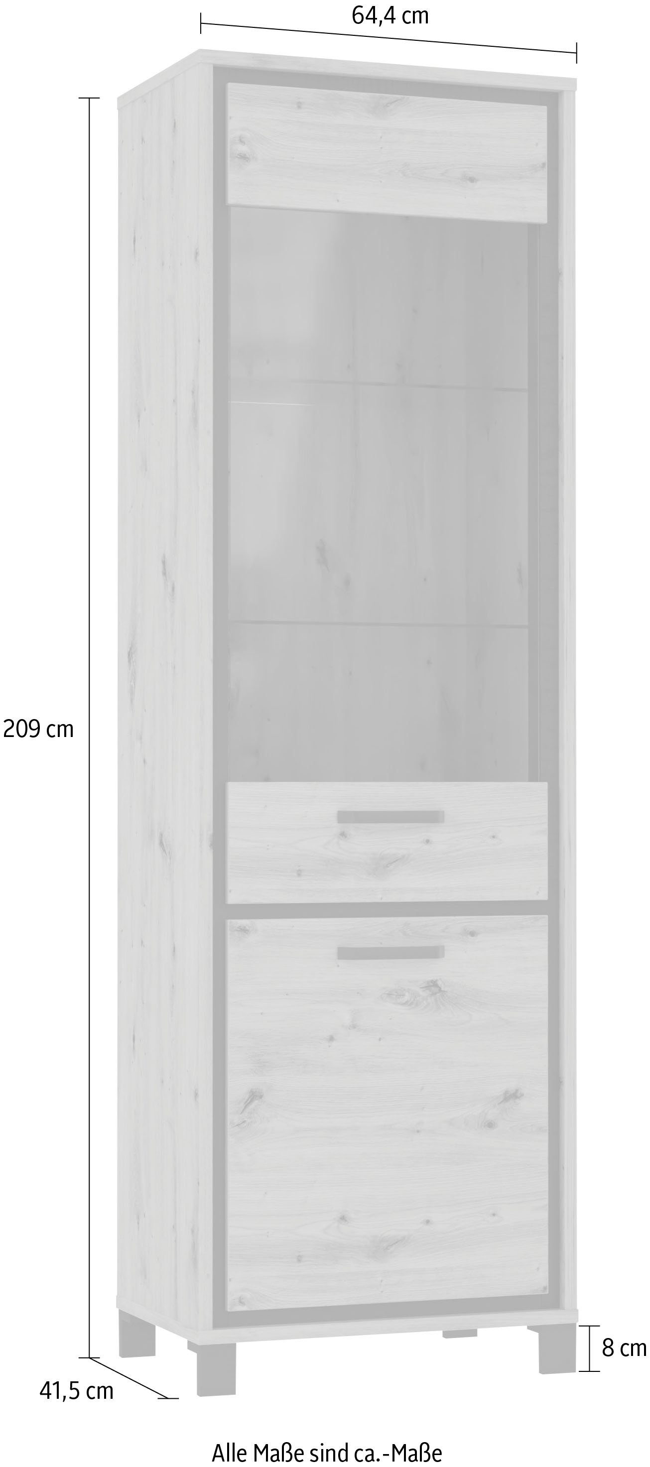 FORTE Vitrinekast Trondheim Hoogte 209 cm