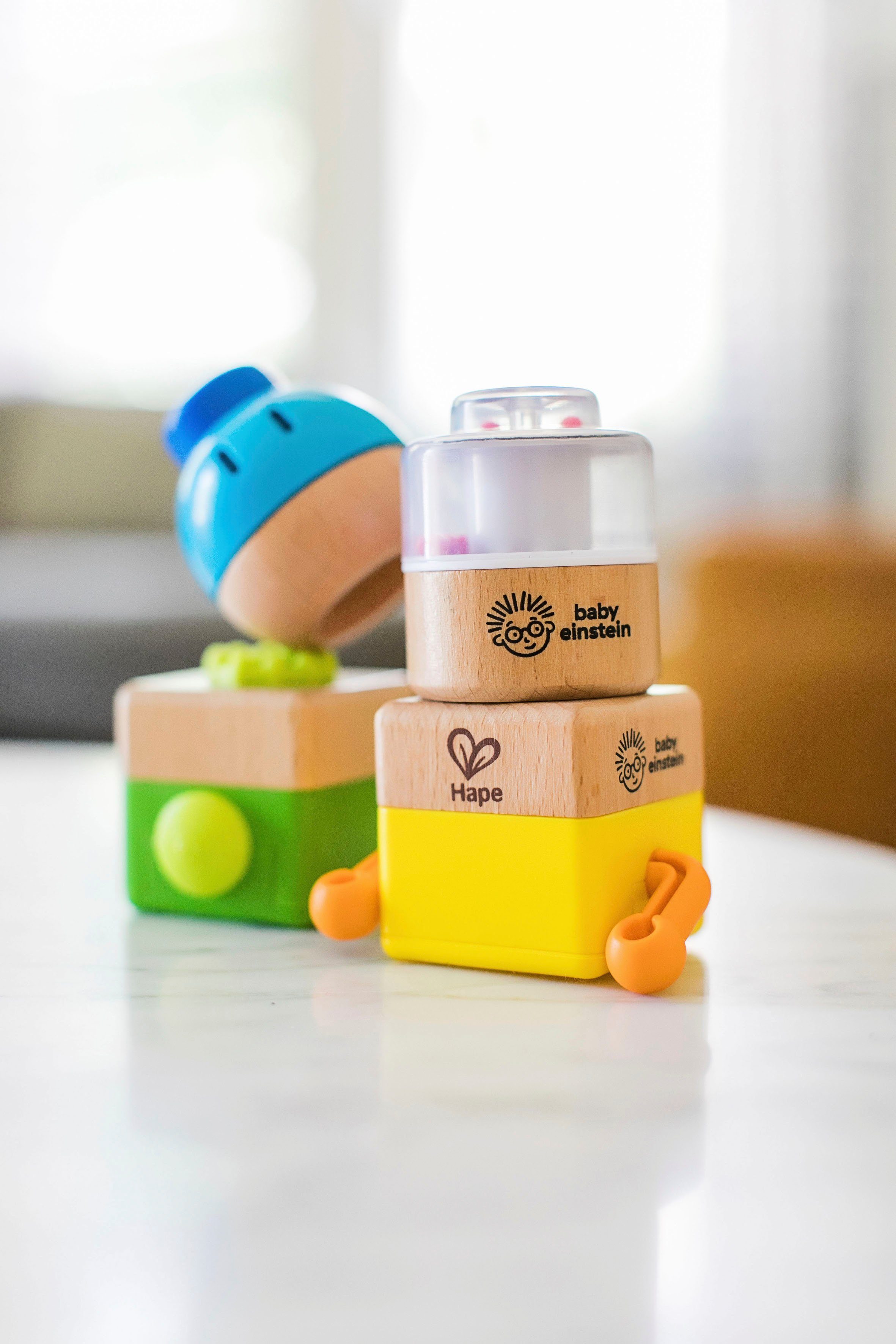 Hape Speelgoedblokken Baby Einstein , vier gekke bouwstenen (4-delig)