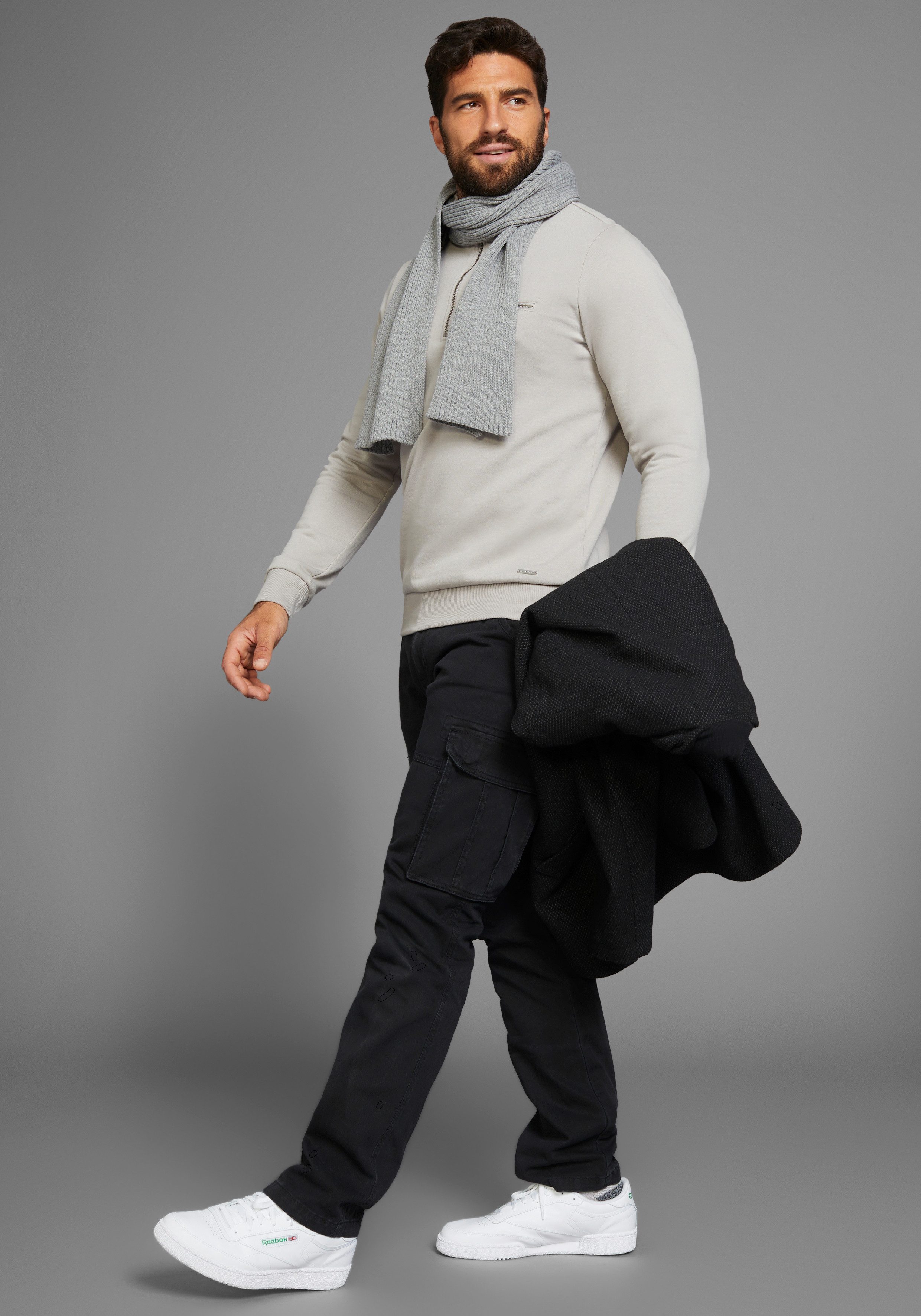 Bruno Banani Sweatshirt met schipperskraag