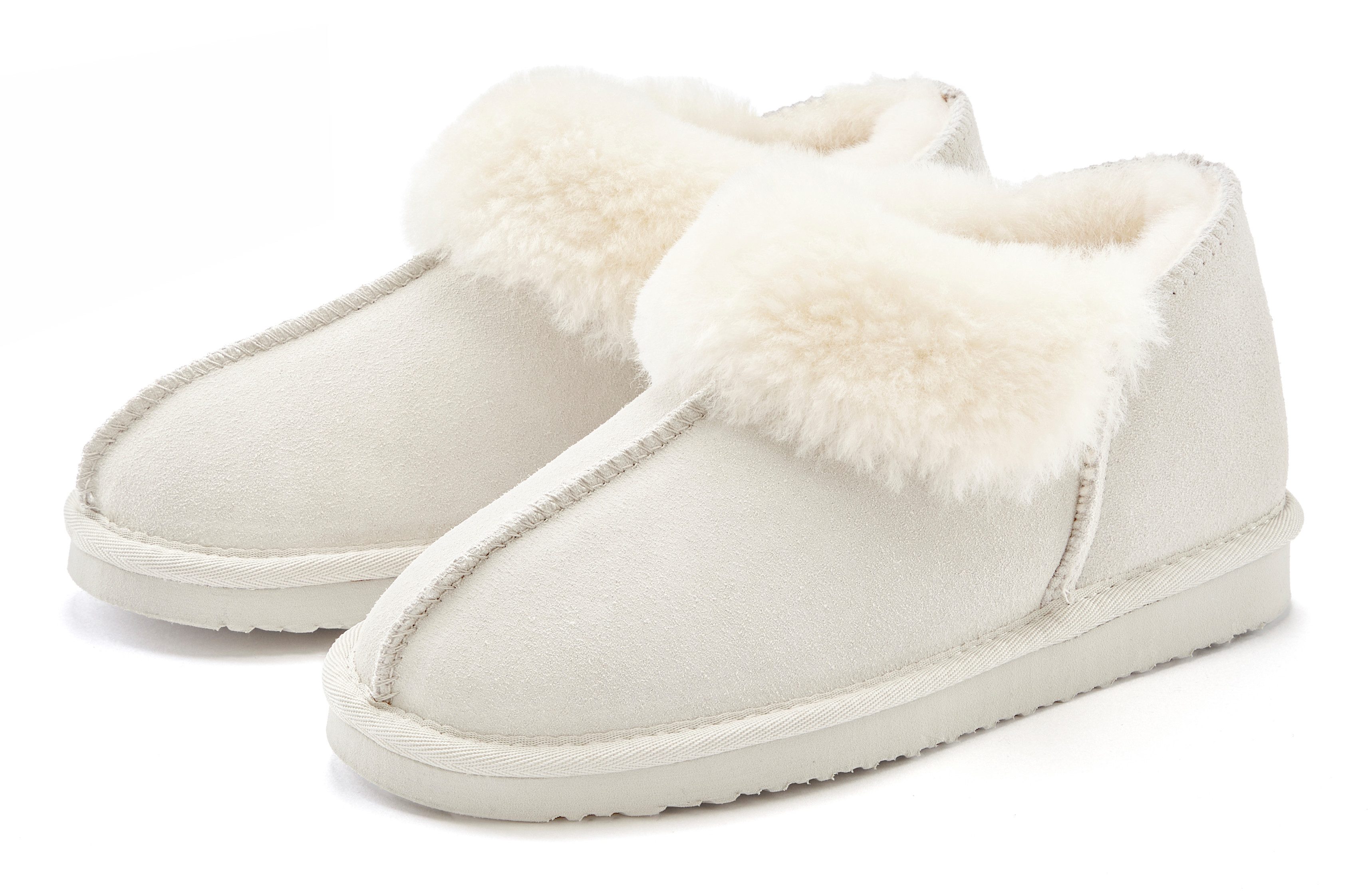Vivance Pantoffels Pluche pantoffel pantolette pantoffel van lamswol