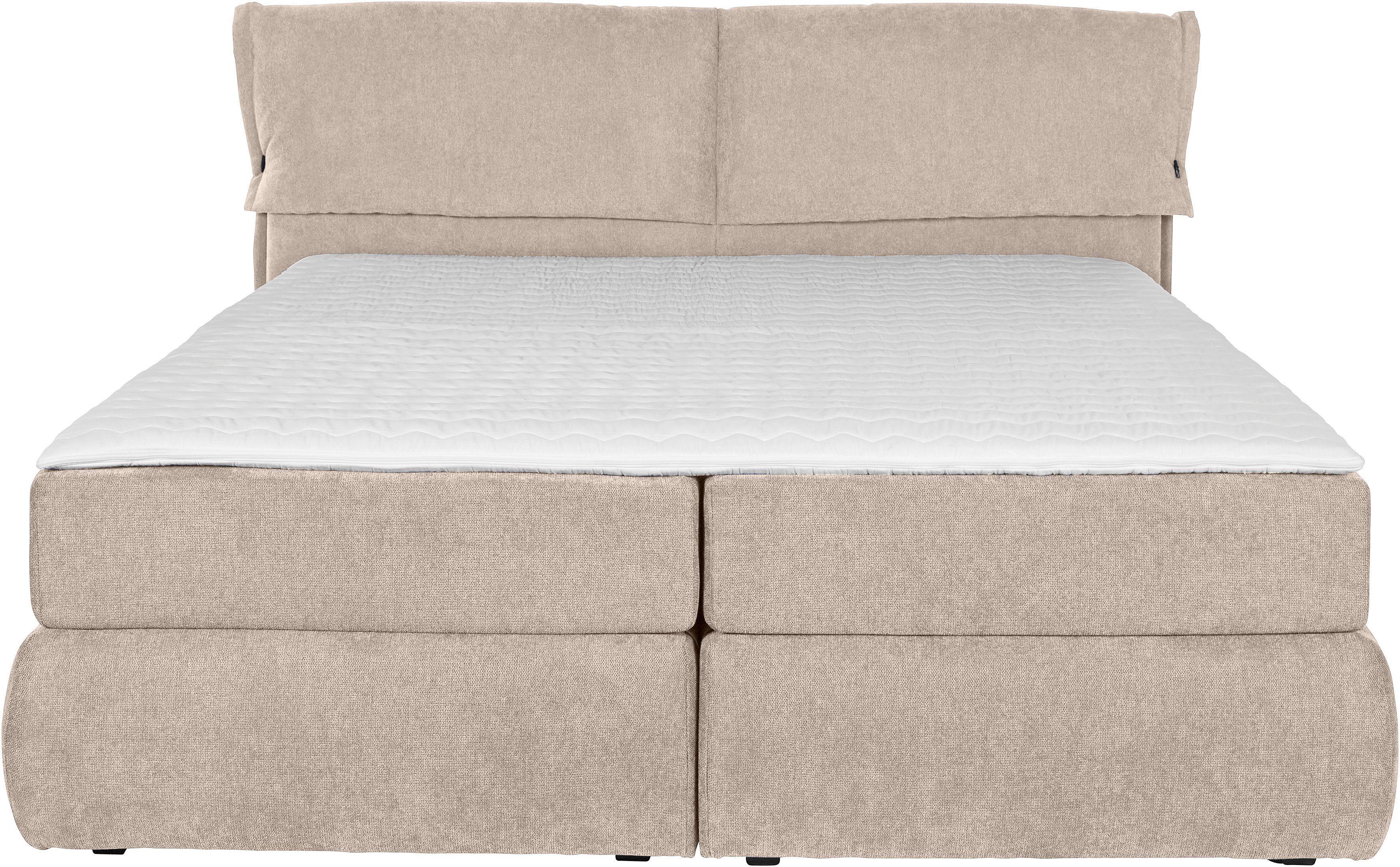 andas Boxspring Jenson in 4 kleuren, 4 breedten, 3 matrassoorten in 2 hardheden, topmatras