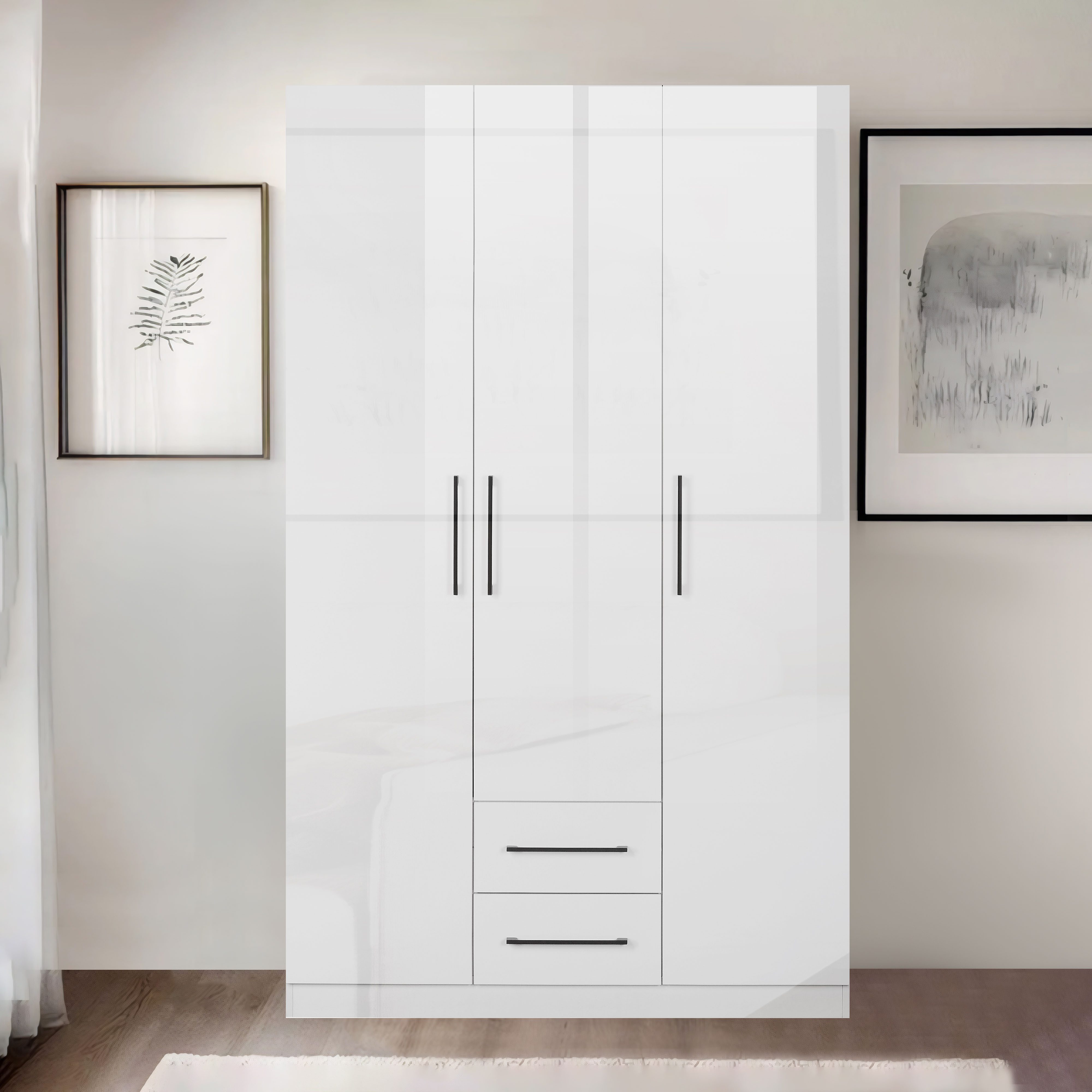 INOSIGN Kledingkast Sylt slaapkamerkast garderobe kast bestseller hoogglans Draai-deur kast met perfecte binneninrichting, breedte 120 cm