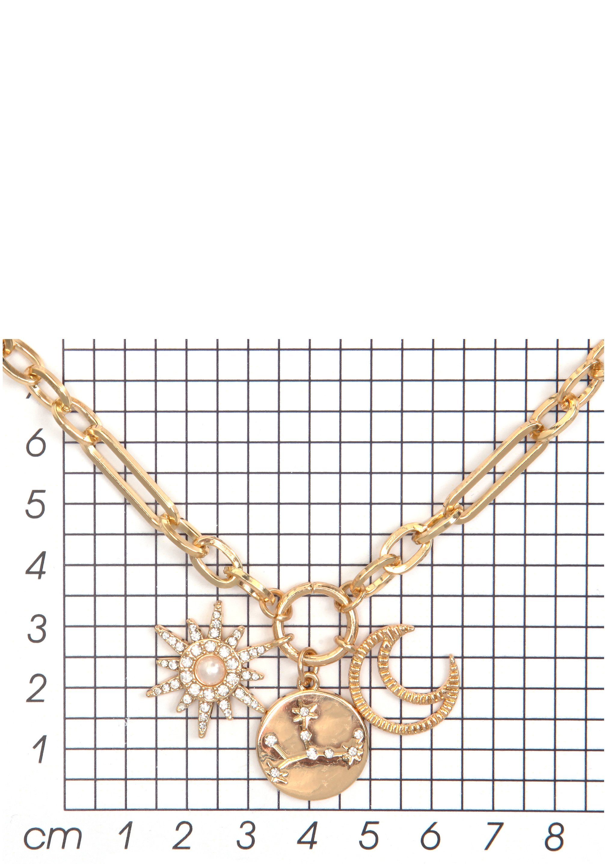 Firetti Ketting met hanger Halsketting schakelketting zon, maan, sterren