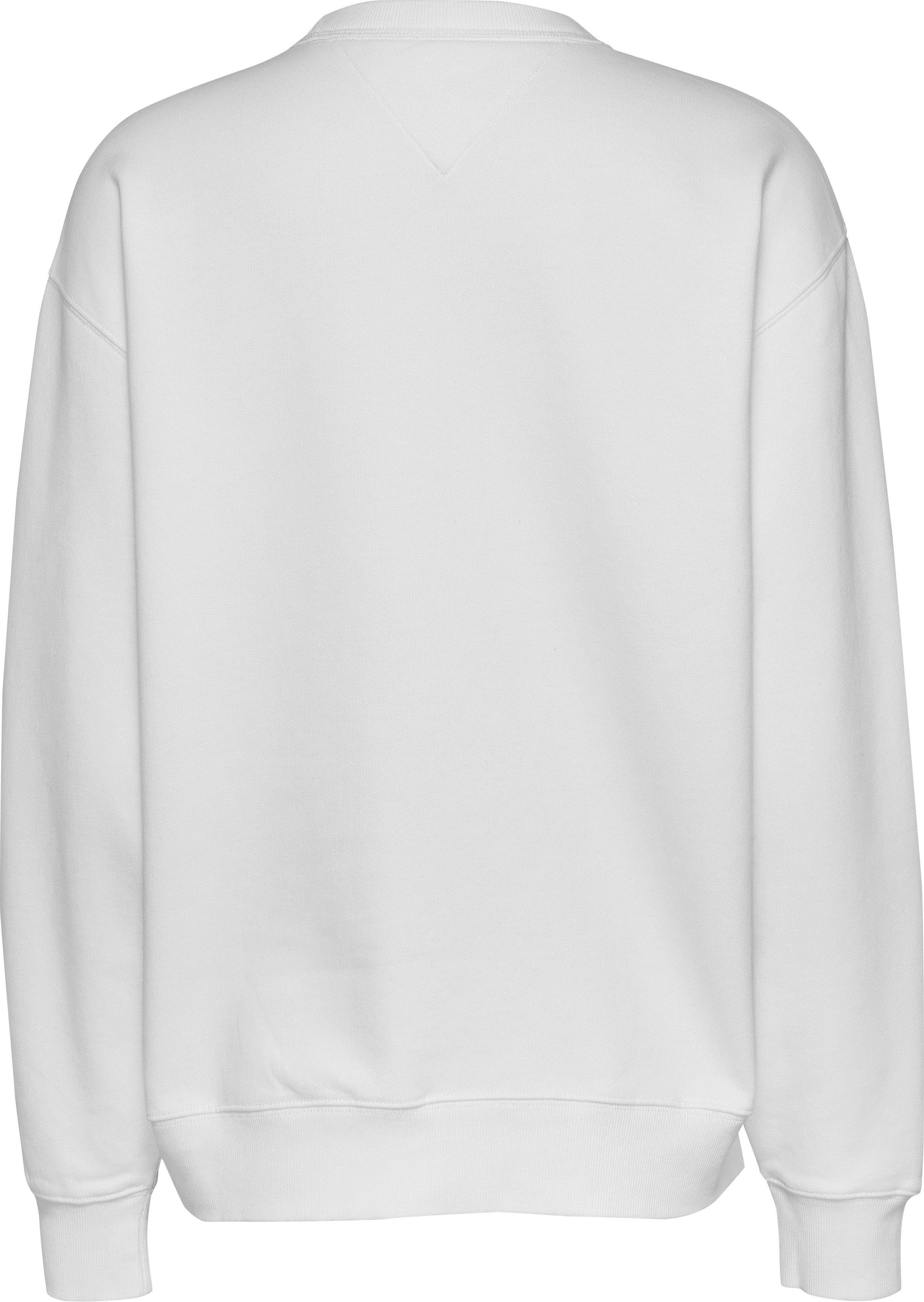 TOMMY JEANS Sweatshirt TJW RLX VARSITY CREW met washed-effect groot logo