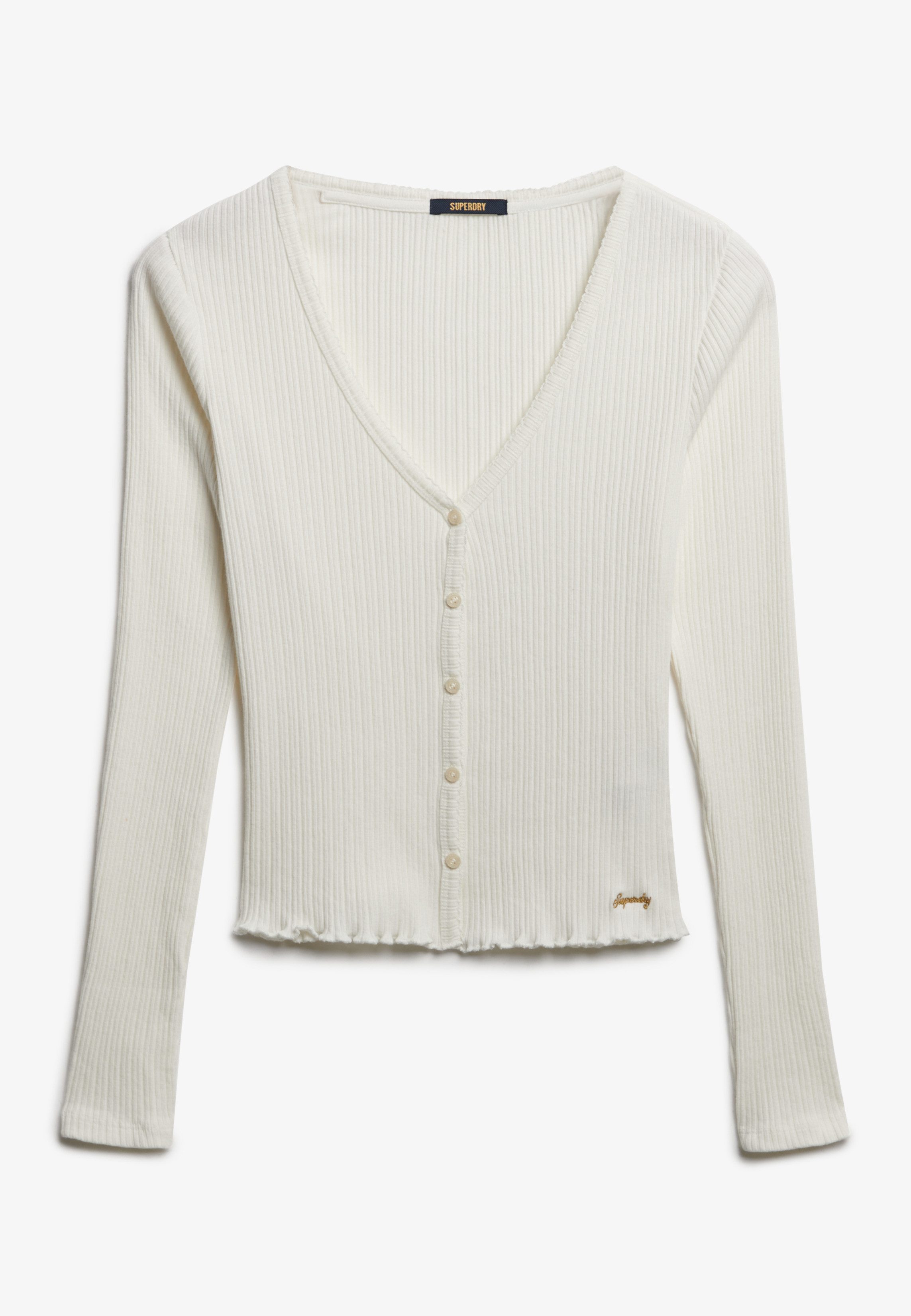 Superdry Shirt met lange mouwen ESSENTIAL BUTTON THRU LS TOP