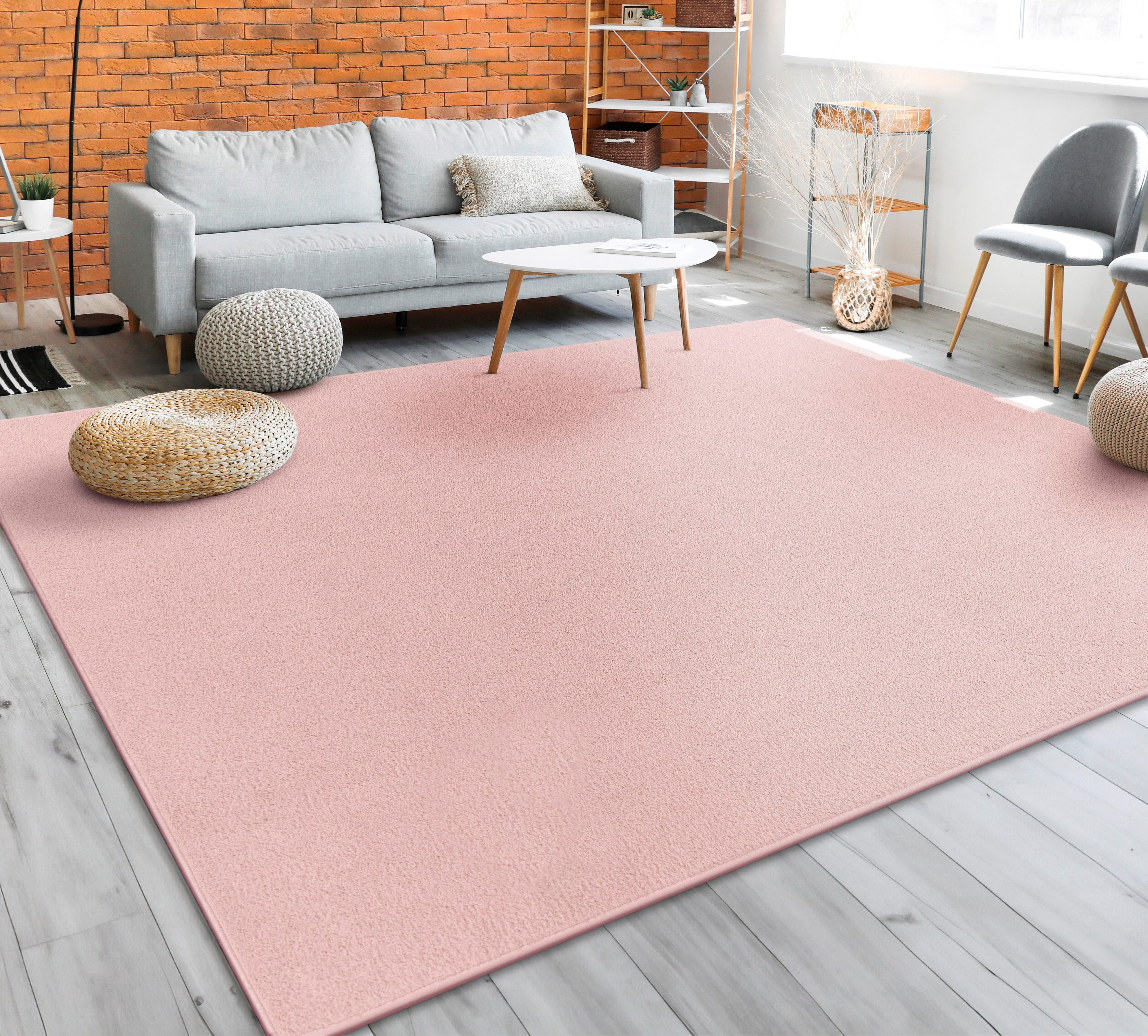 Paco Home Vloerkleed Porto 890 Korte pool, unikleuren, ideaal in de woonkamer & slaapkamer