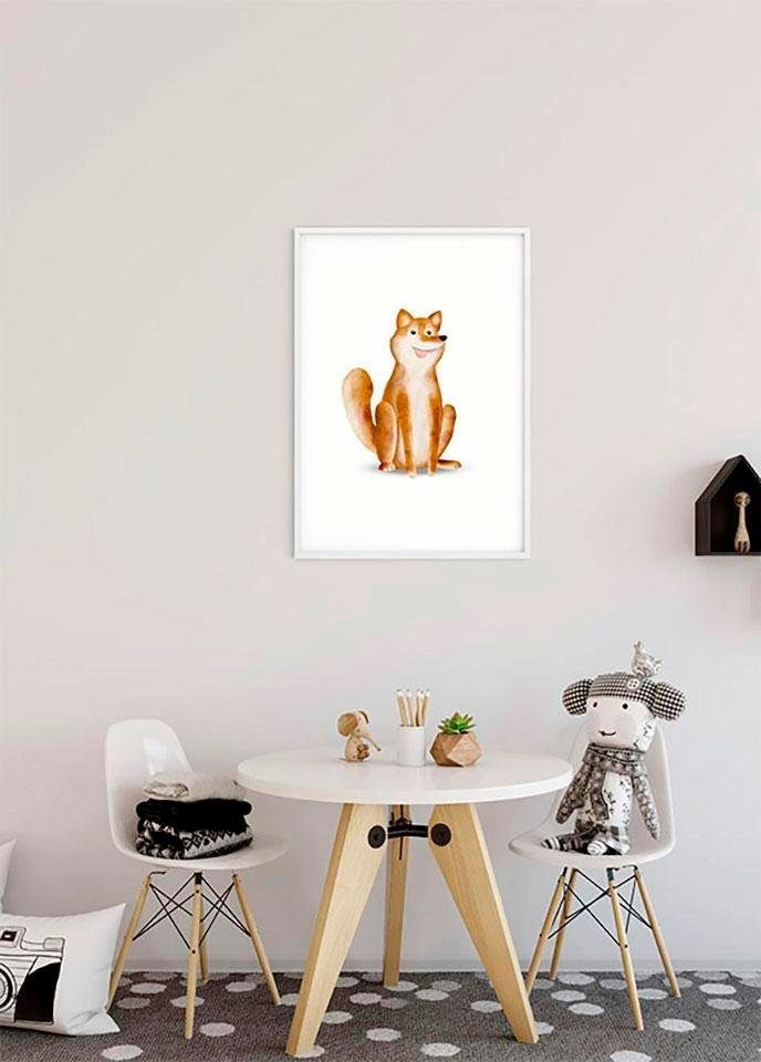 Komar Wanddecoratie Cute animal Dog Wanddecoratie - zonder lijst (1 stuk)