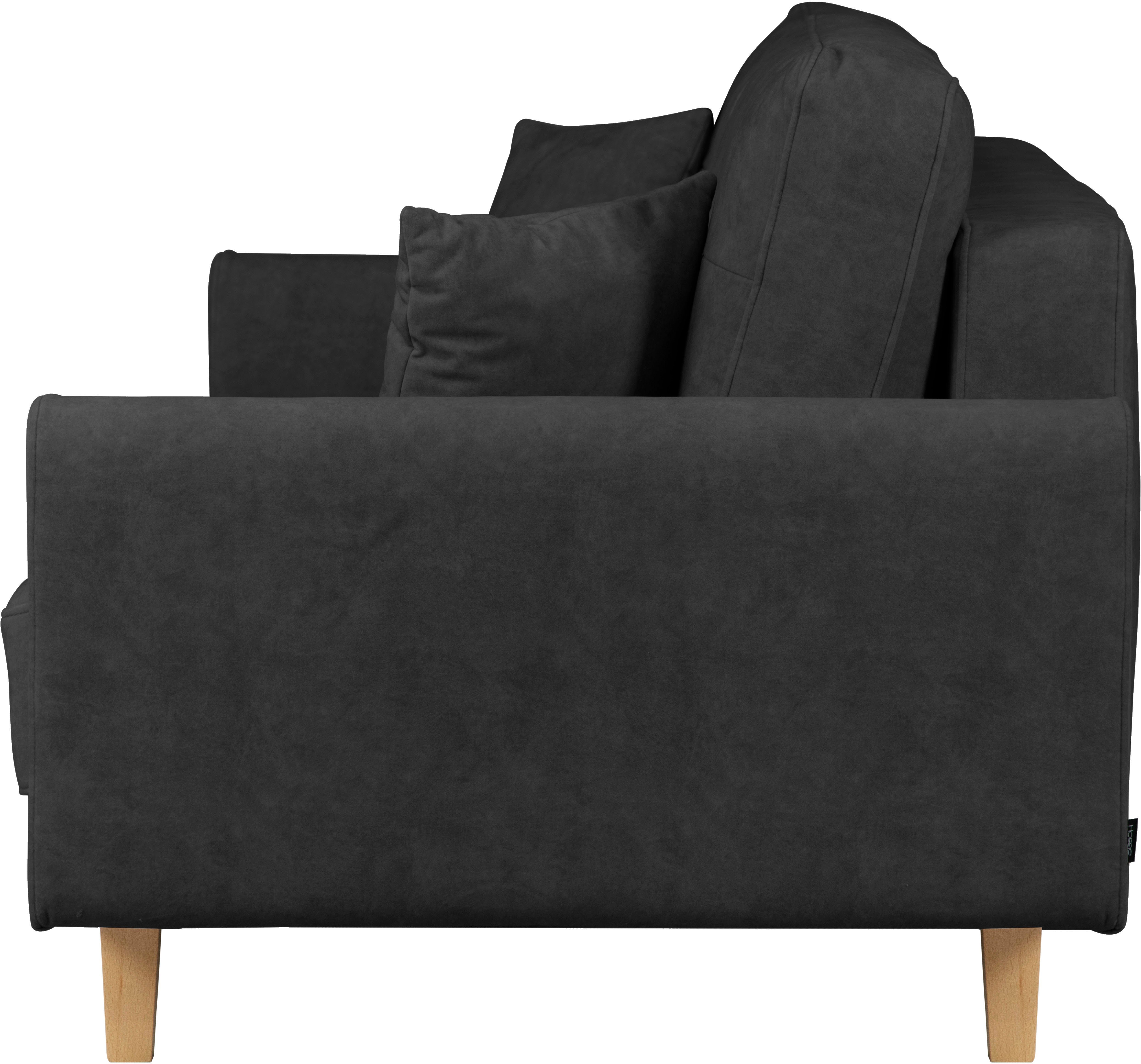 Home affaire 2-zitsbank TRIPLO met golfsysteem, afmetingen B/D/H: 165/100/89 cm Bank met stiksel in het ruggebied, incl. rugkussen en sierkussen