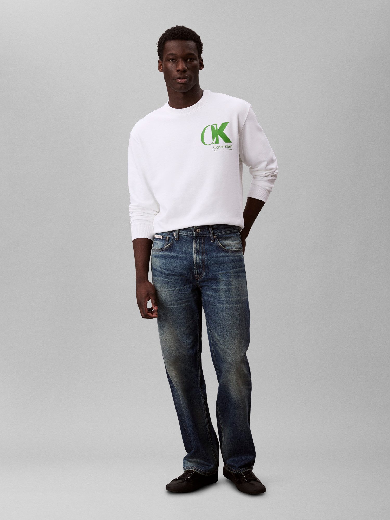Calvin Klein Sweatshirt LS EU 350TERRY CK OVERLAP GRAPHI