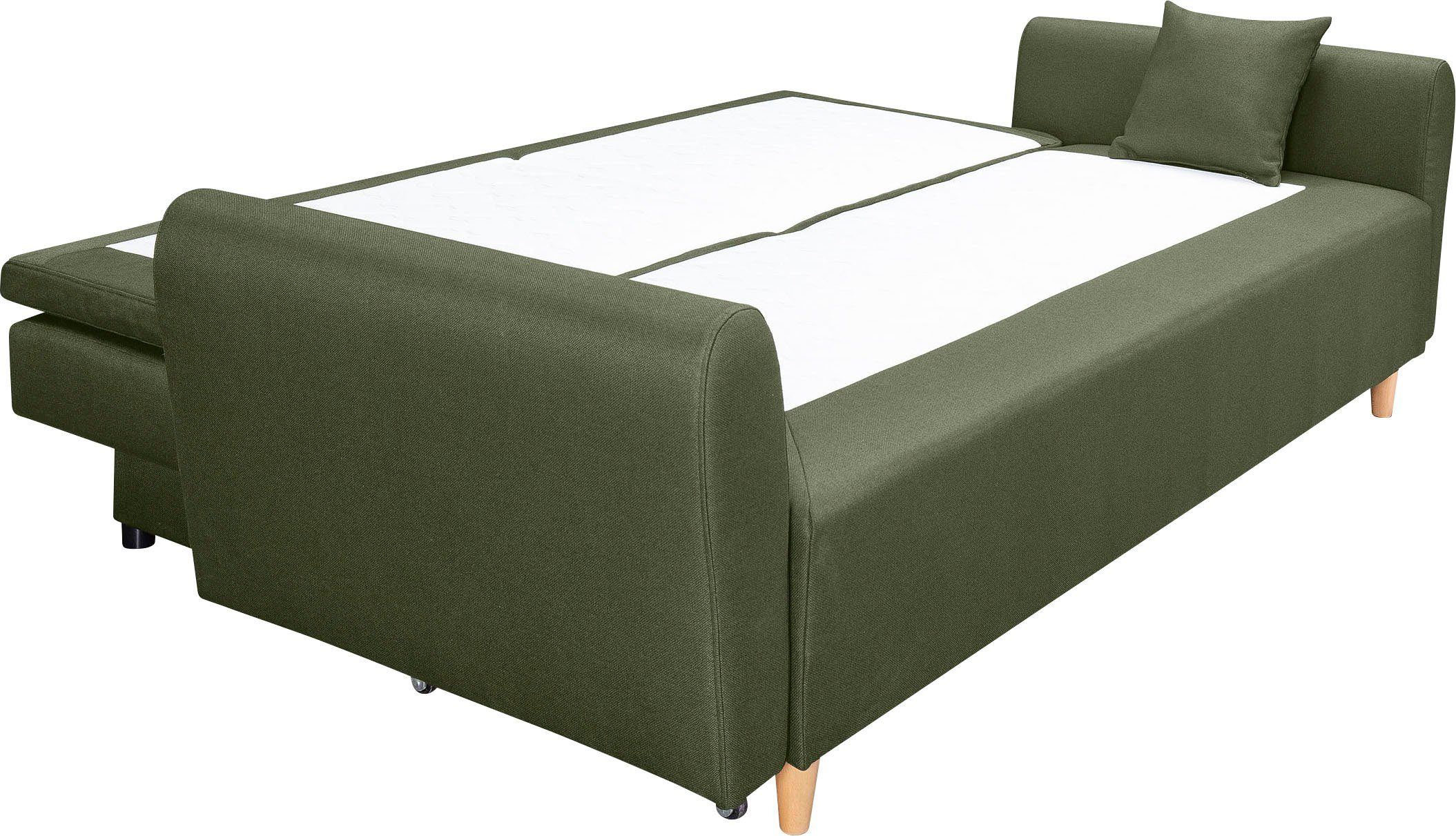 INOSIGN Slaapbank Anika met boxspringopbouw, slaapfunctie & bedkist, bank met bedfunctie