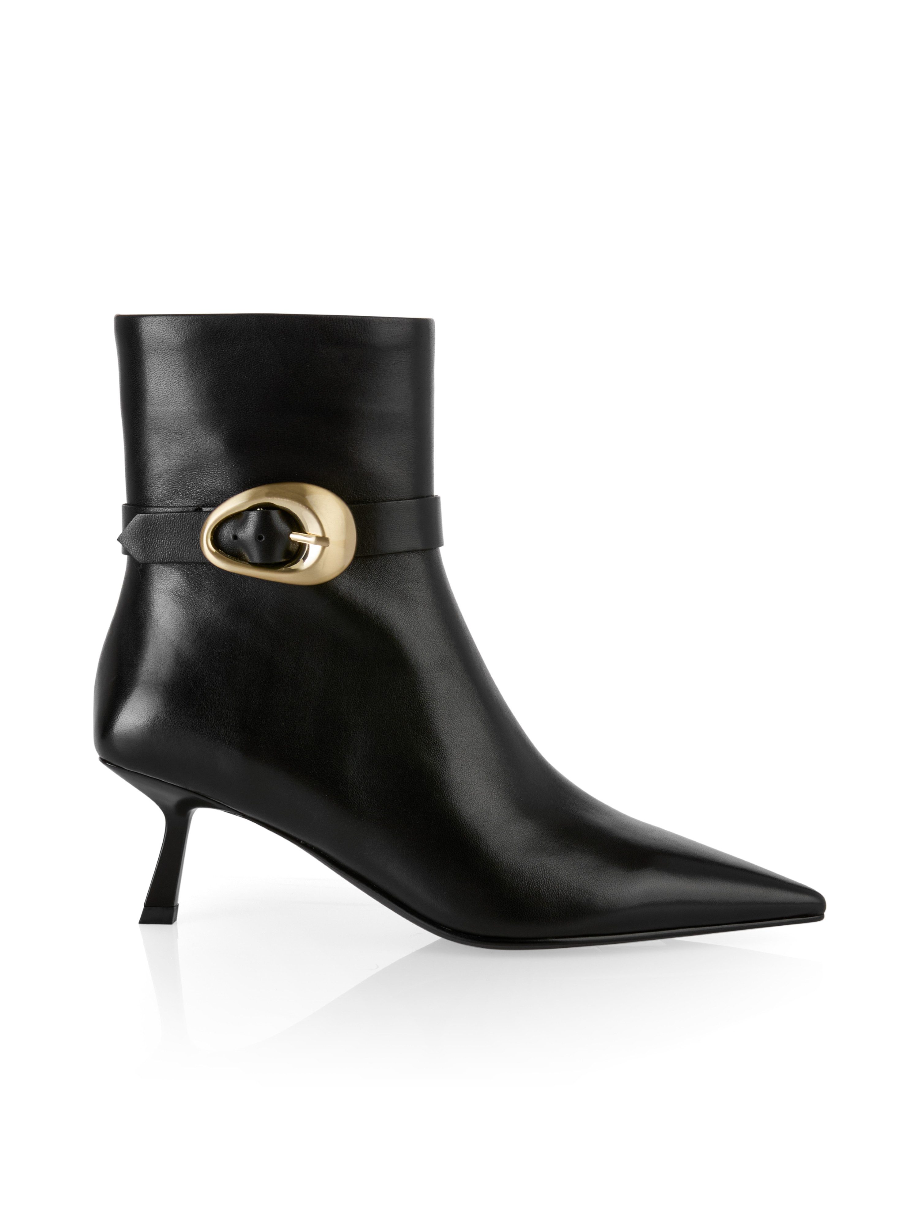 Marc Cain Laarsjes Collections Feminine Rigour Stiletto, Kitten Heel met siersluiting en ritssluiting