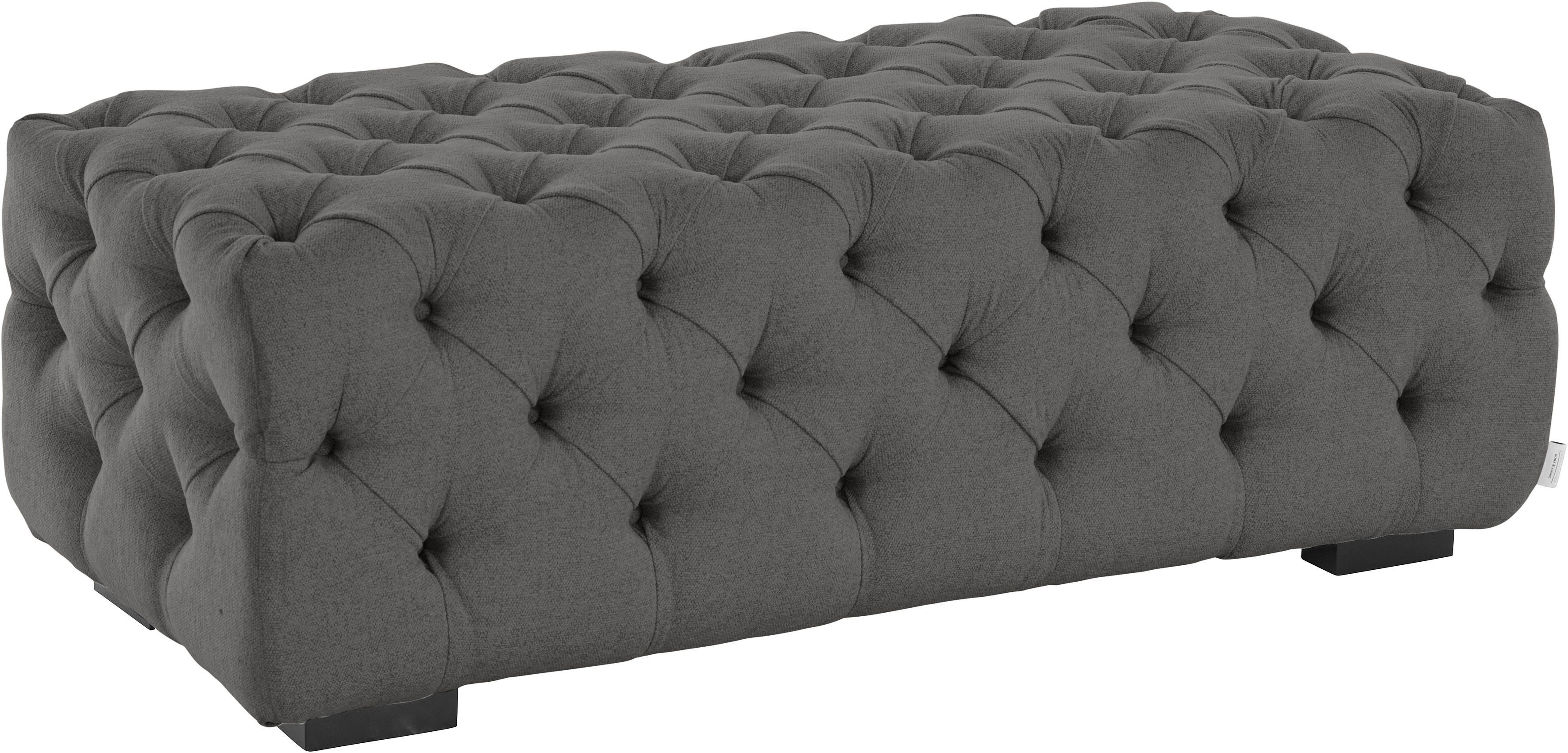 Guido Maria Kretschmer Home&Living Hocker Kalina met klassieke chesterfield-capitonnage