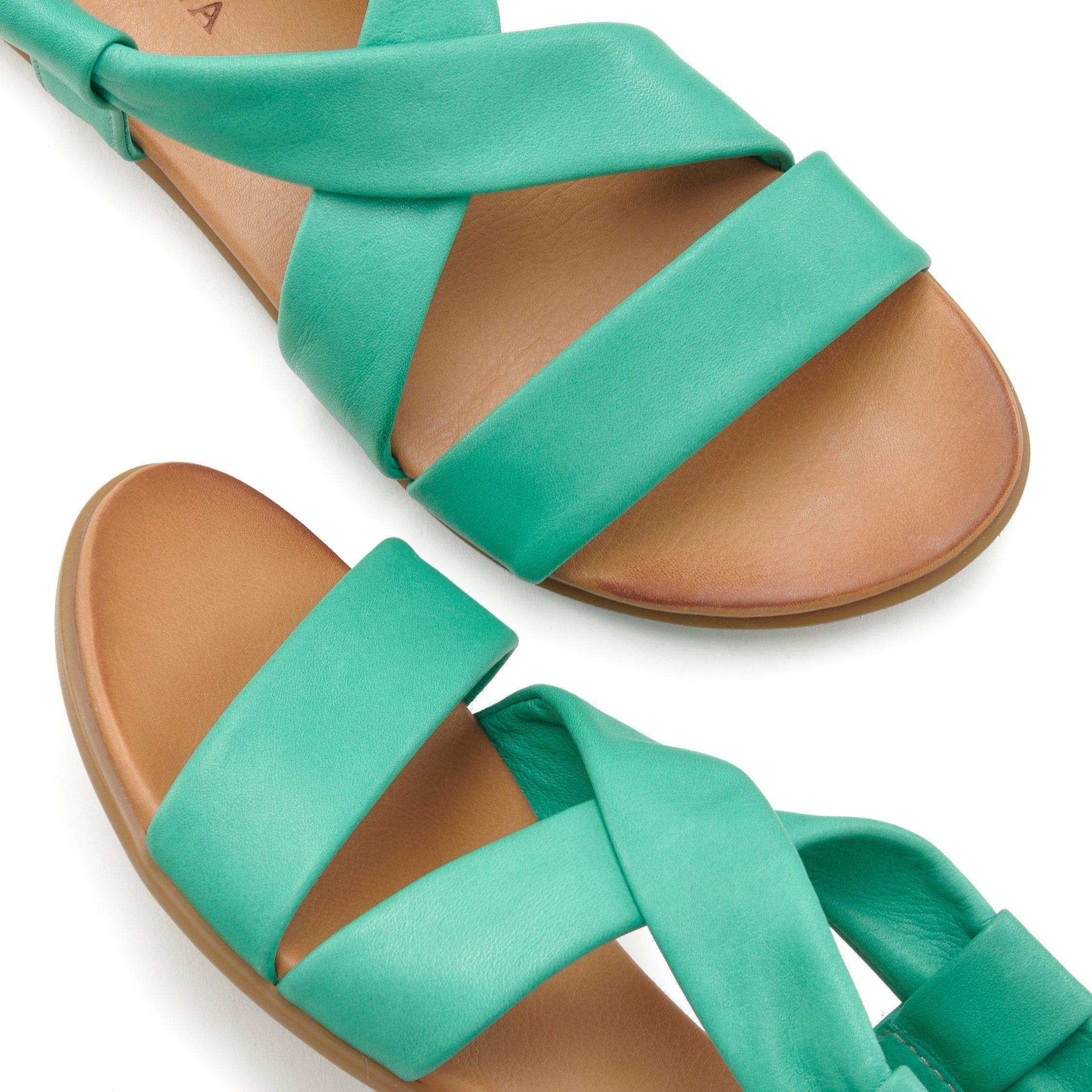 Lascana Sandalen Zomerschoen van leer met verfijnde bandjes, sandaal, zomerschoen