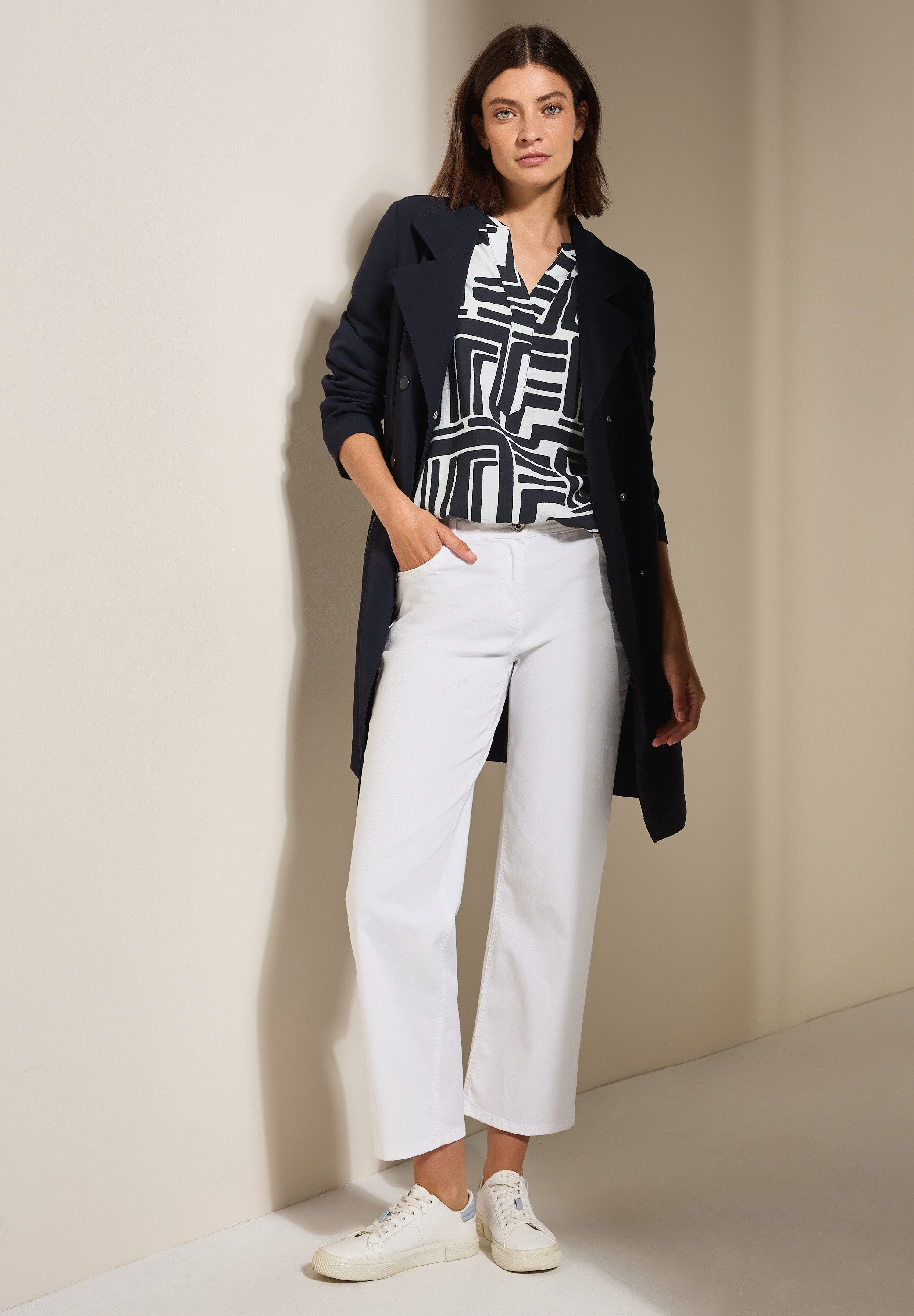 Cecil Gedessineerde blouse met grafisch patroon