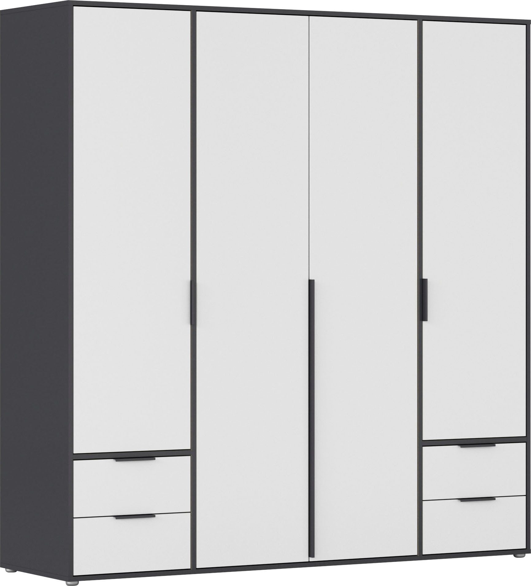 rauch Draaideurkast Kledingkast Kast Garderobe Wasmand NAGATA veel Opbergruimte kledingkasten grijs