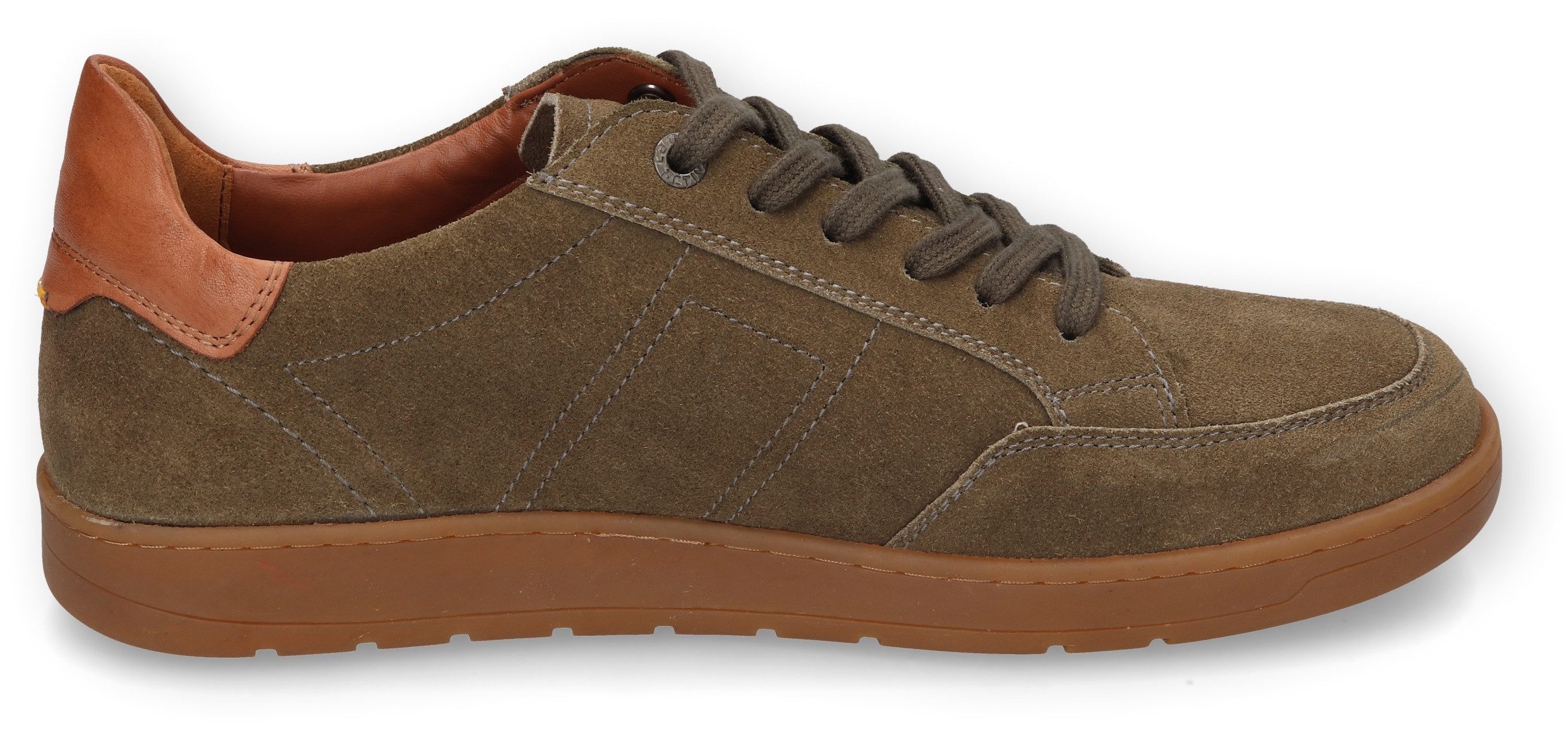 camel active Sneakers , retro sneaker, veterschoen met sierstiksels